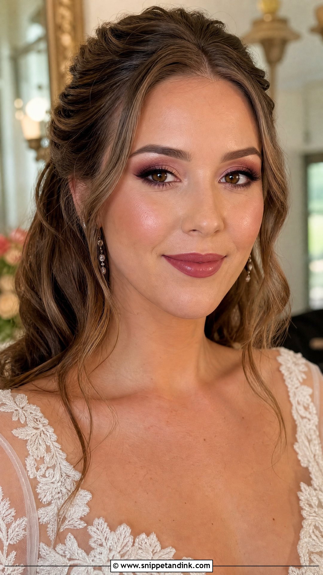 Mauve Bridal Makeup For Brown Eyes - Snippet and Ink - 35 Elegant Bridal Makeup for Brown Eyes