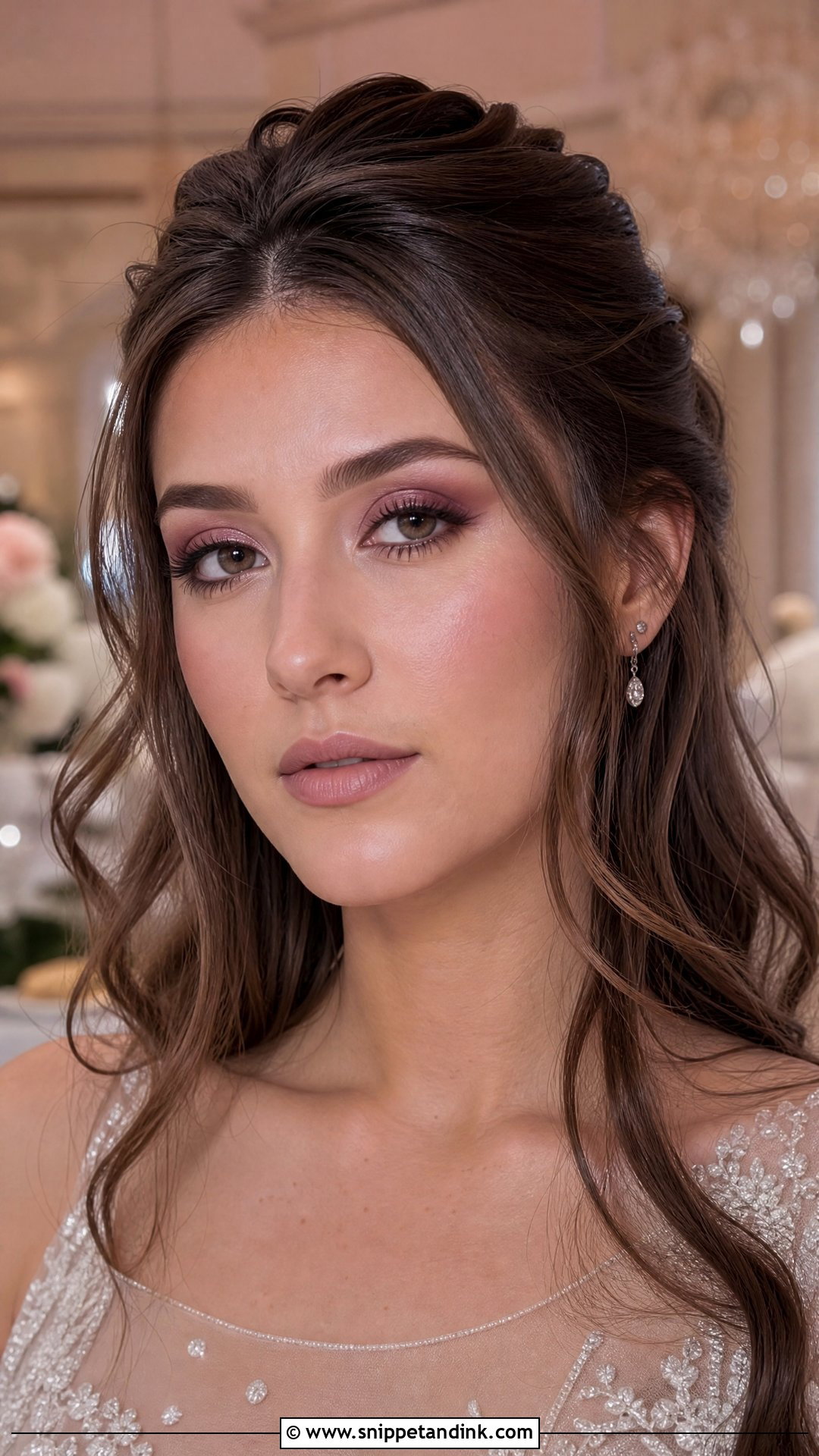 Mauve Bridal Makeup For Brown Eyes - Snippet and Ink - 30 Romantic Bridal Wedding Makeup for Brown Eyes
