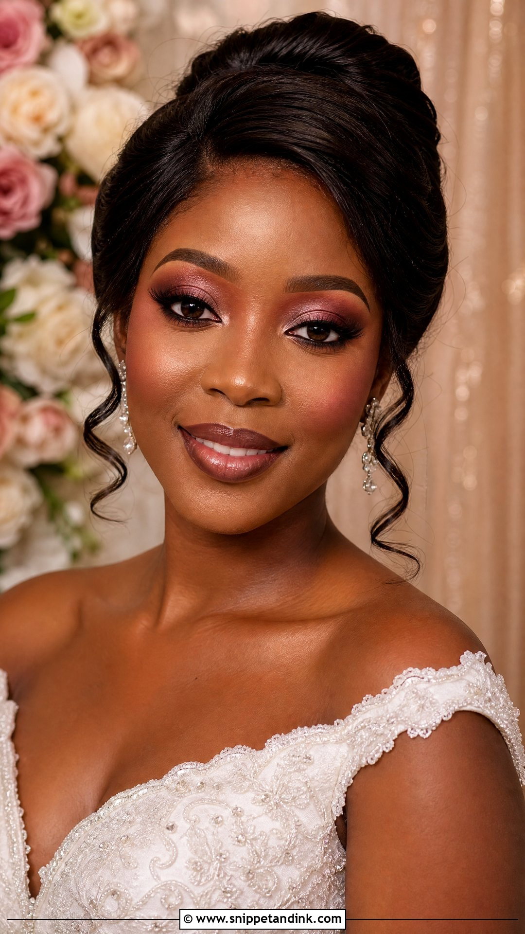 Mauve Bridal Makeup For Deep Skin - Snippet and Ink - 20 Mauve Bridal Makeup Ideas