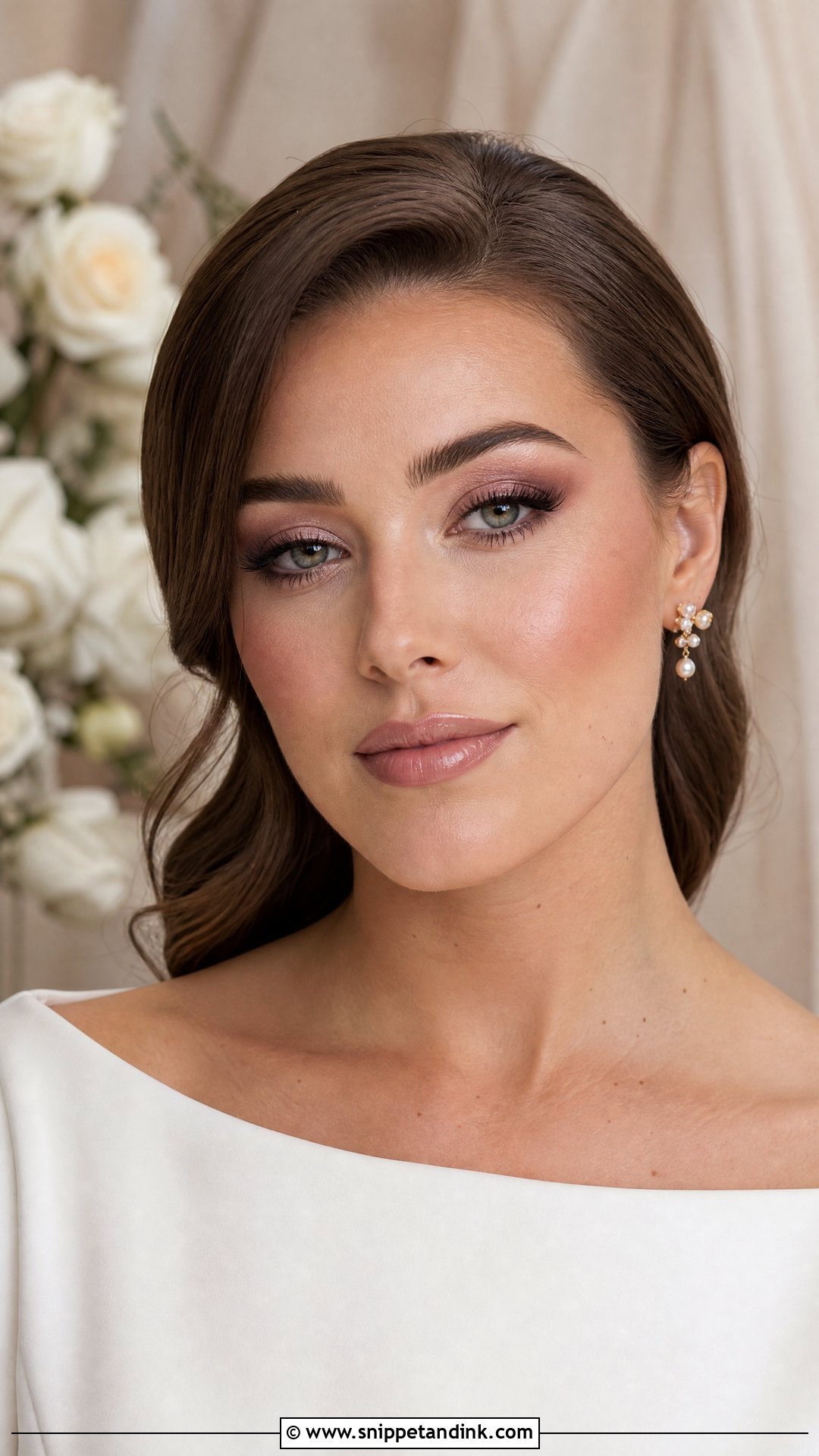Mauve Bridal Makeup With Nude Lip - Snippet and Ink - 20 Mauve Bridal Makeup Ideas