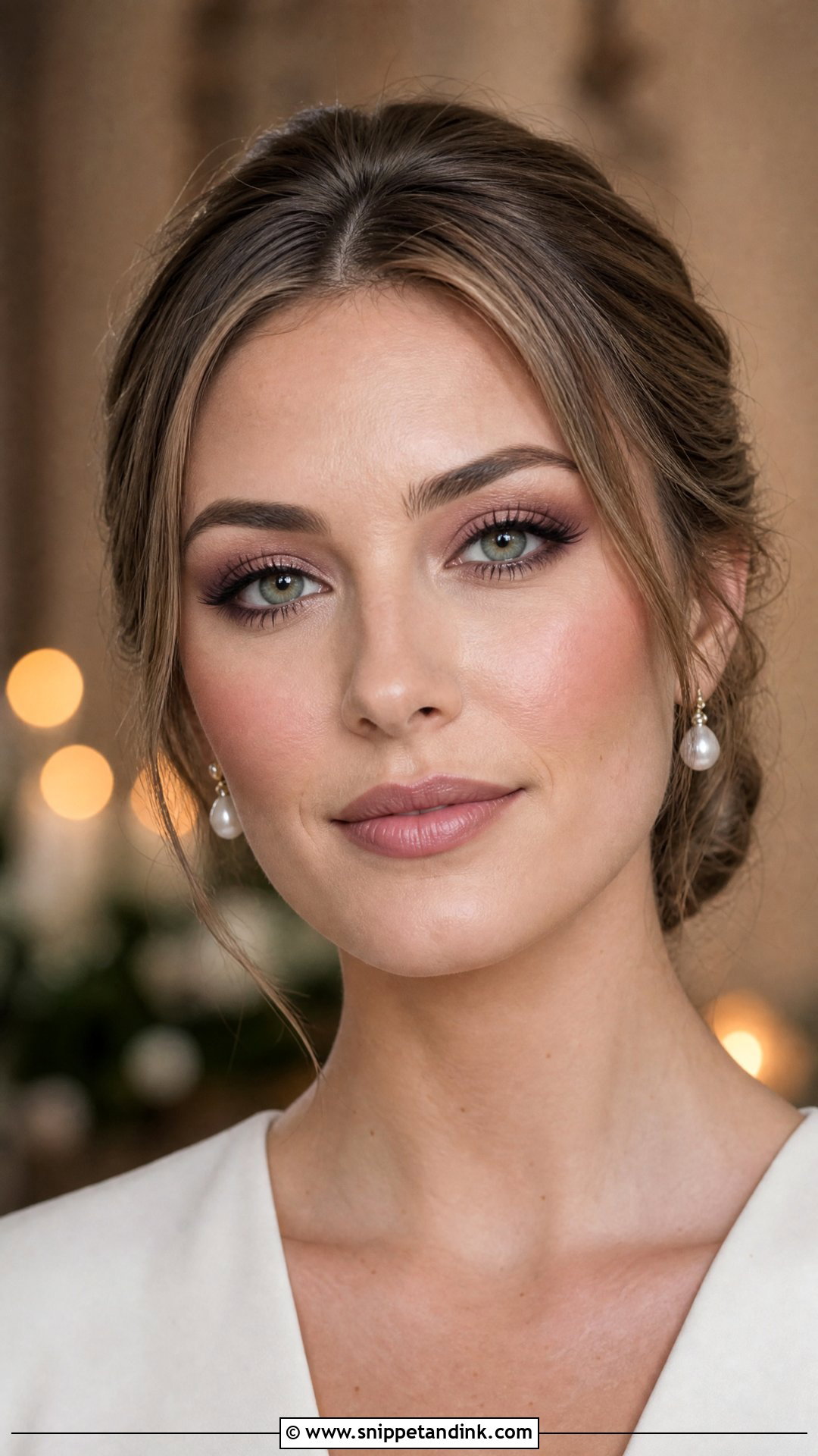 Mauve Bridal Makeup for Green Eyes - Snippet and Ink - 20 Bride Make Up for Green Eyes