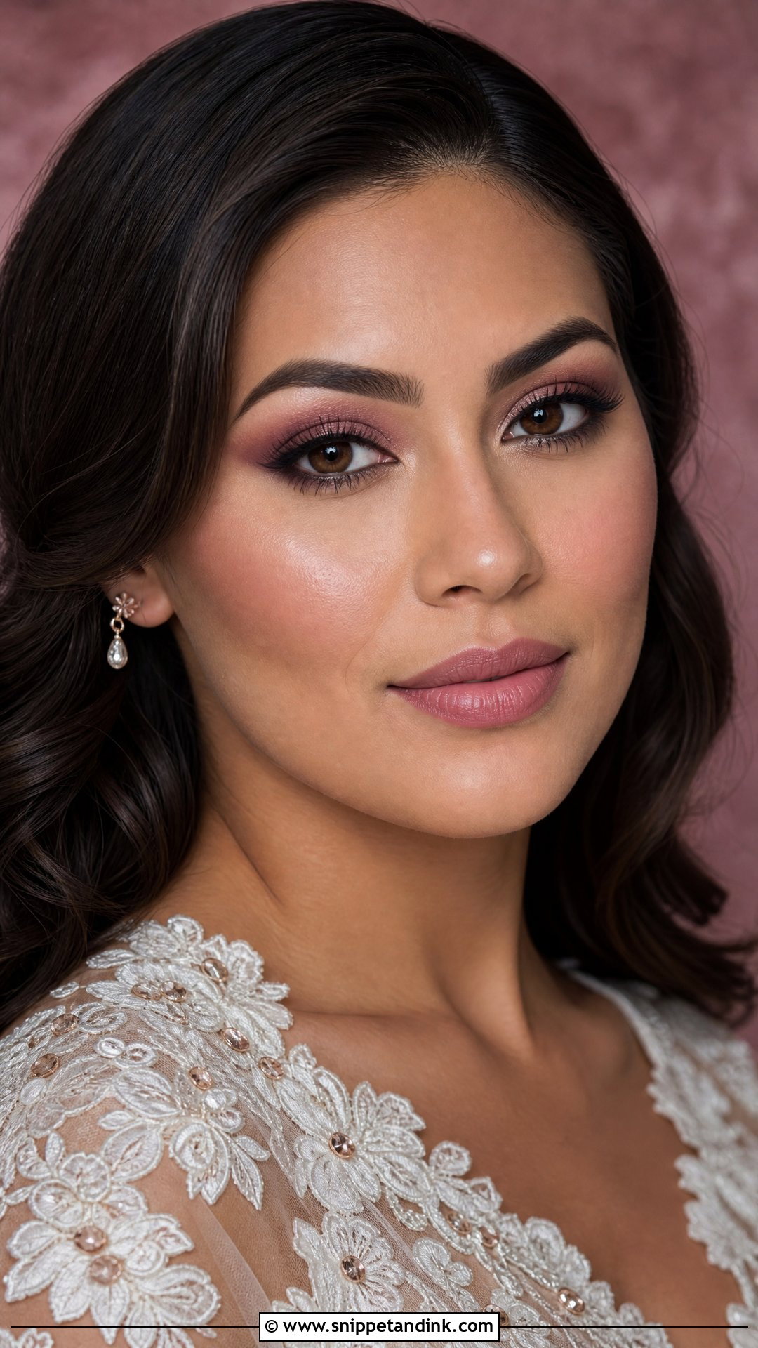 Mauve Bridal Makeup - Snippet and Ink - 20 Beautiful Bridal Makeup Ideas