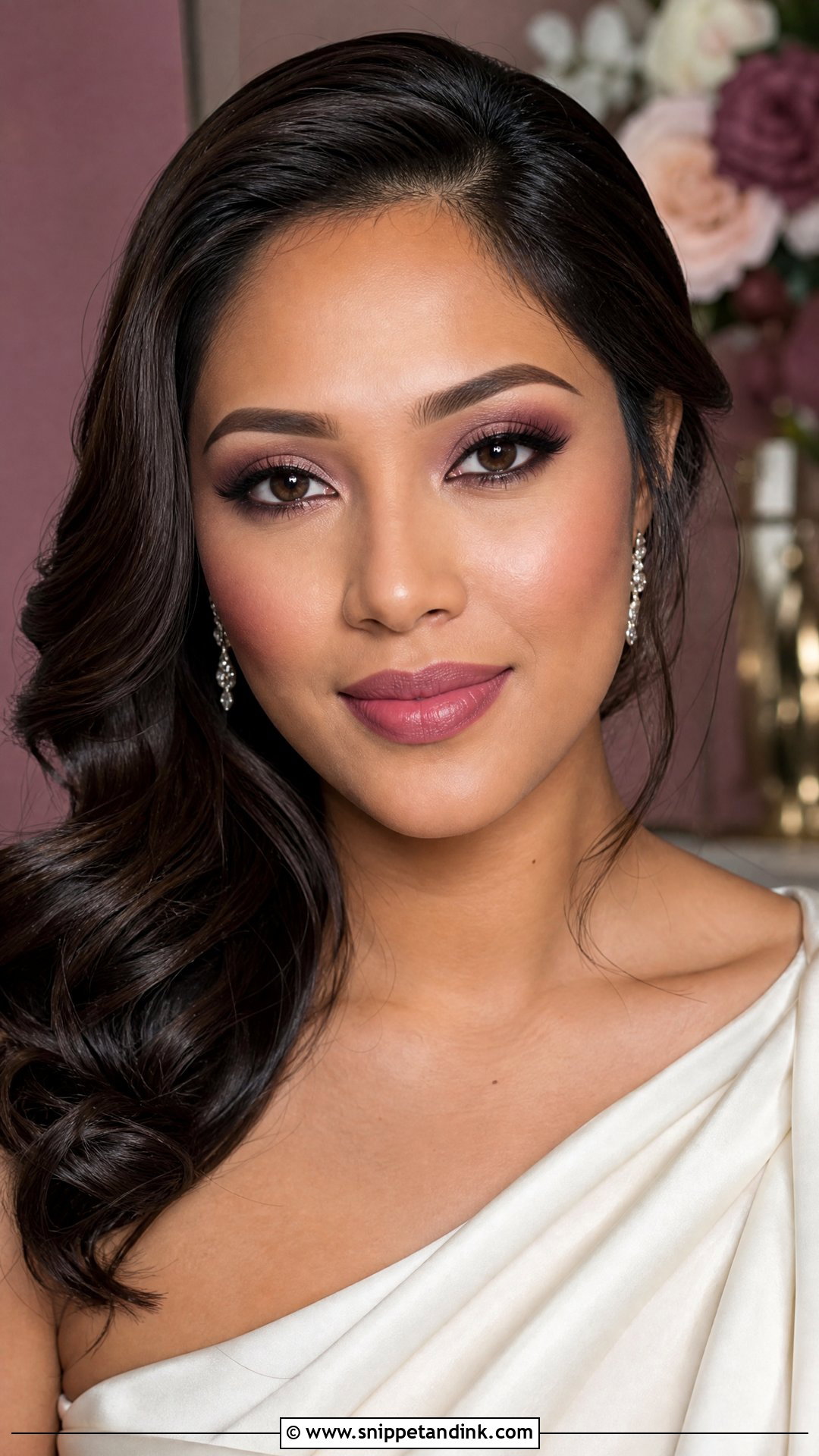 Mauve Bride Makeup For Blue Eyes Brunette - Snippet and Ink - 20 Bride Makeup for Blue Eyes Brunette