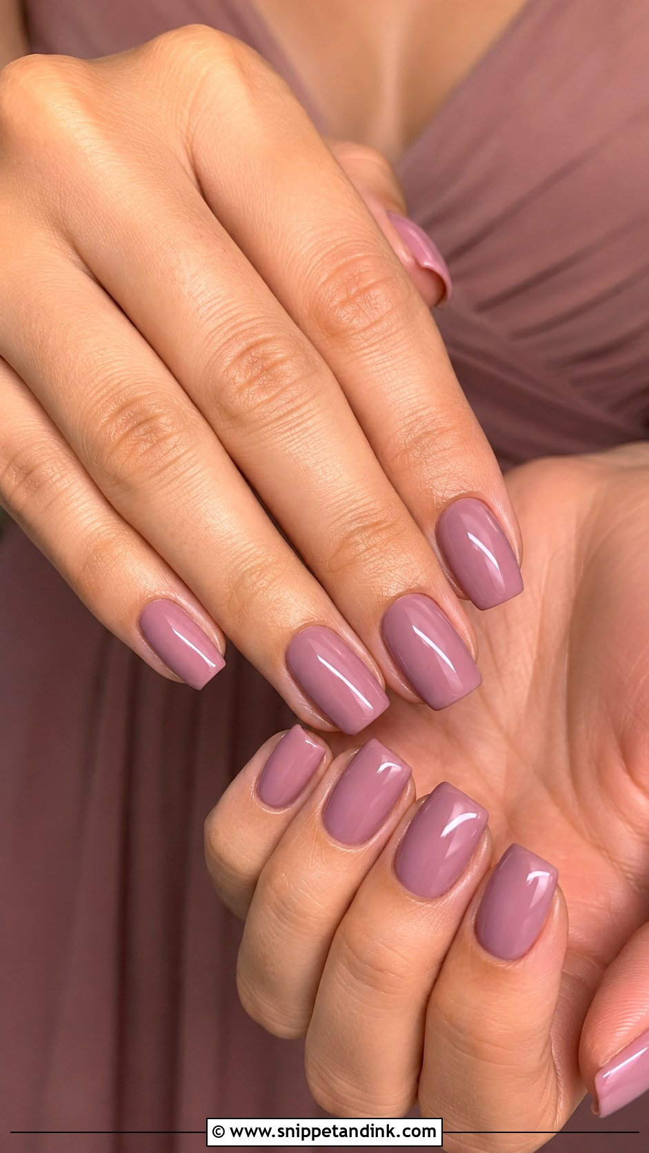 Mauve Bridesmaid Nails - Snippet and Ink - 20 Wedding Day Nails for Bridesmaids