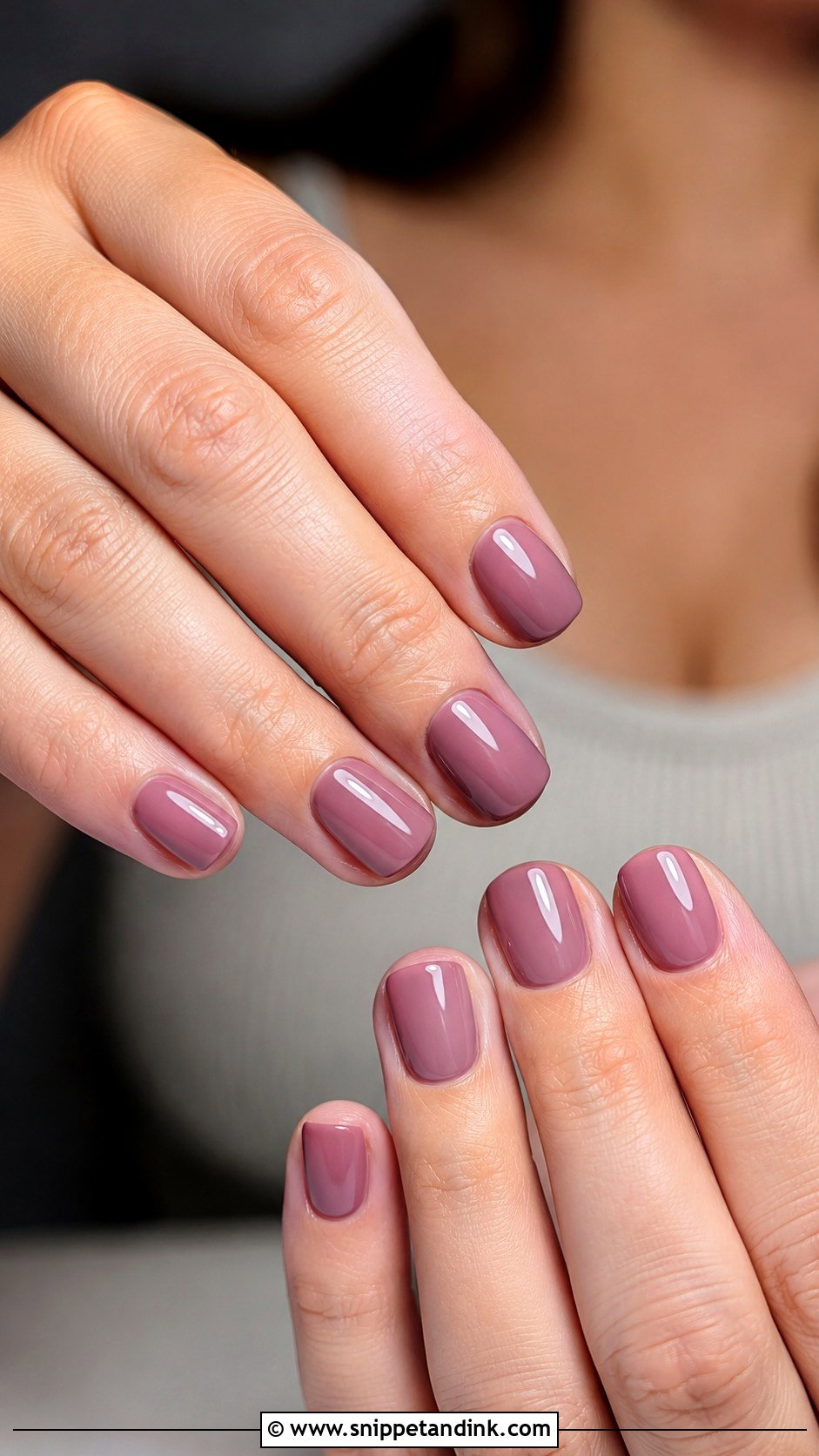 Mauve Gel Nails - Snippet and Ink - 30 Nails for Wedding Guest