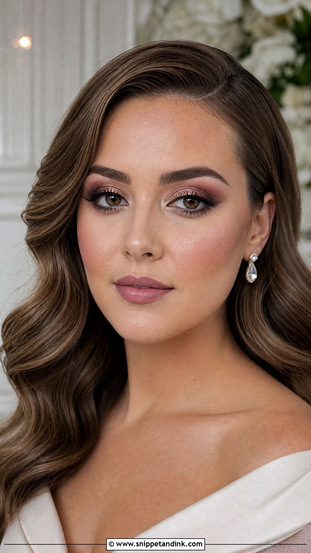 Mauve Glam Bridal Makeup - Snippet and Ink - 20 Glam Bridal Makeup Looks