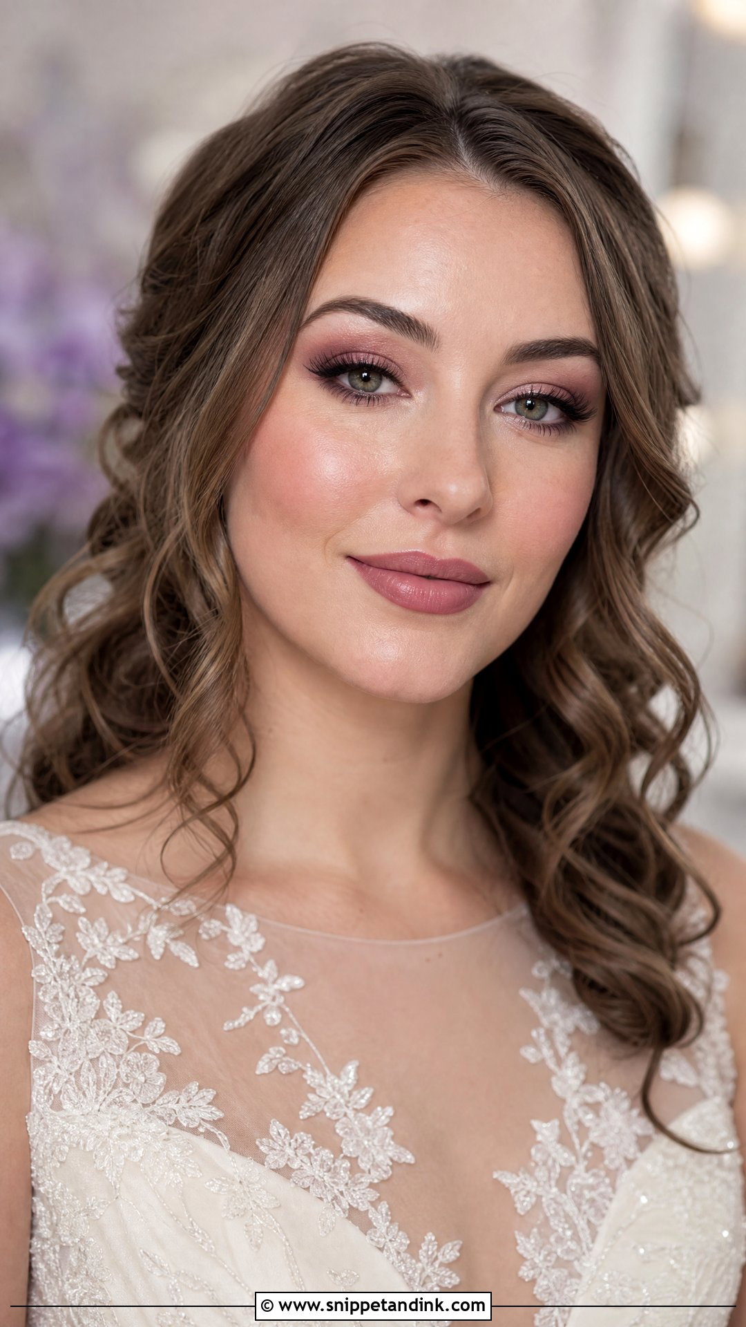 Mauve Glowy Wedding Makeup - Snippet and Ink - 25 Glowy Wedding Makeup Ideas