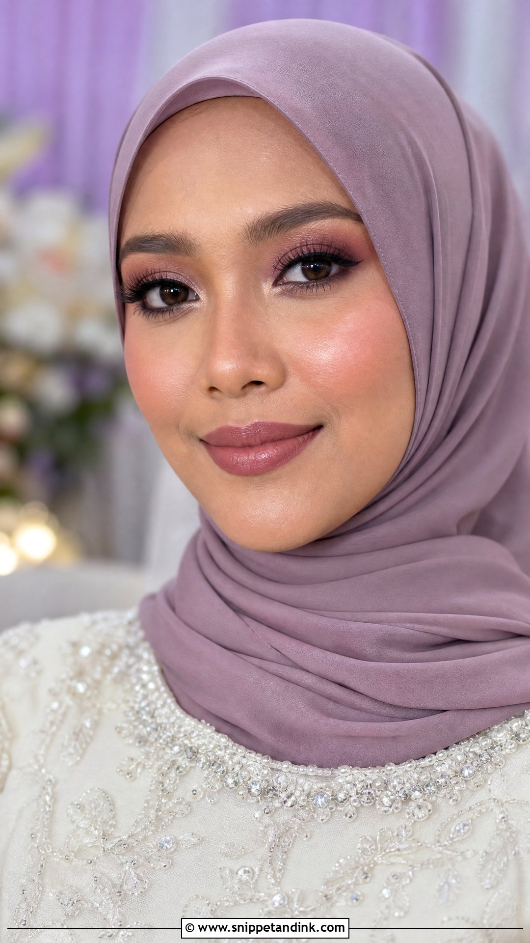 Mauve Hijab Wedding Makeup - Snippet and Ink - 25 Wedding Makeup Hijab Ideas