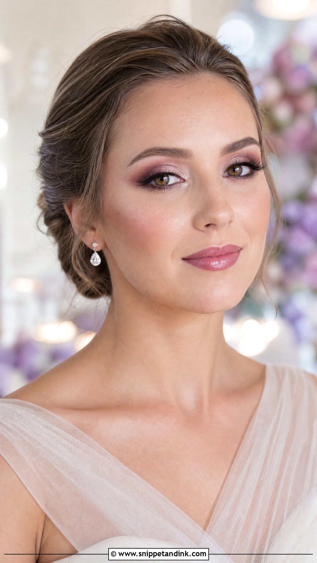 Mauve Hooded Eye Wedding Makeup - Snippet and Ink - 20 Hooded Eye Wedding Makeup Ideas