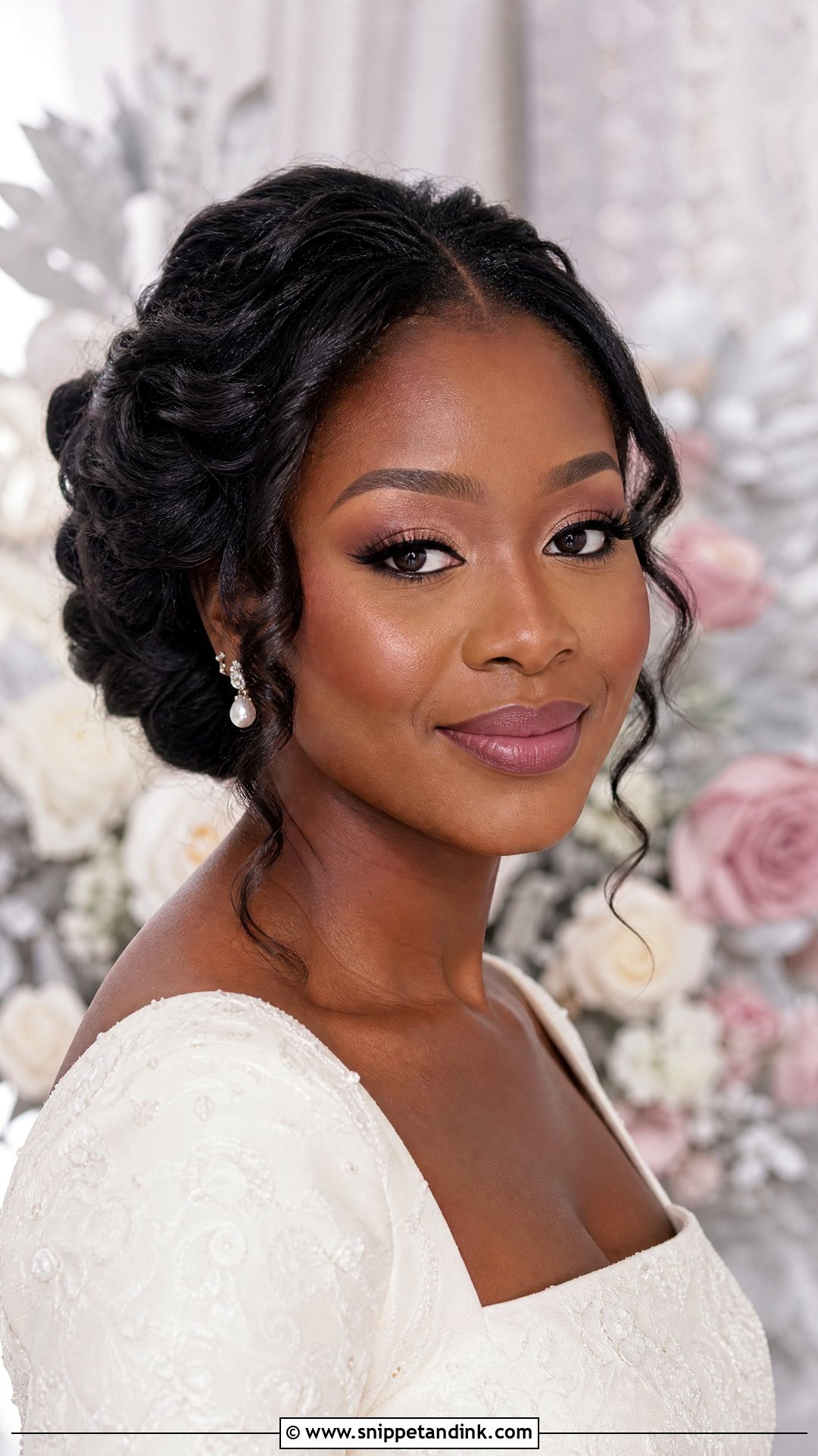 Mauve Lip Bridal Makeup - Snippet and Ink - 20 Cool Toned Wedding Makeup Ideas