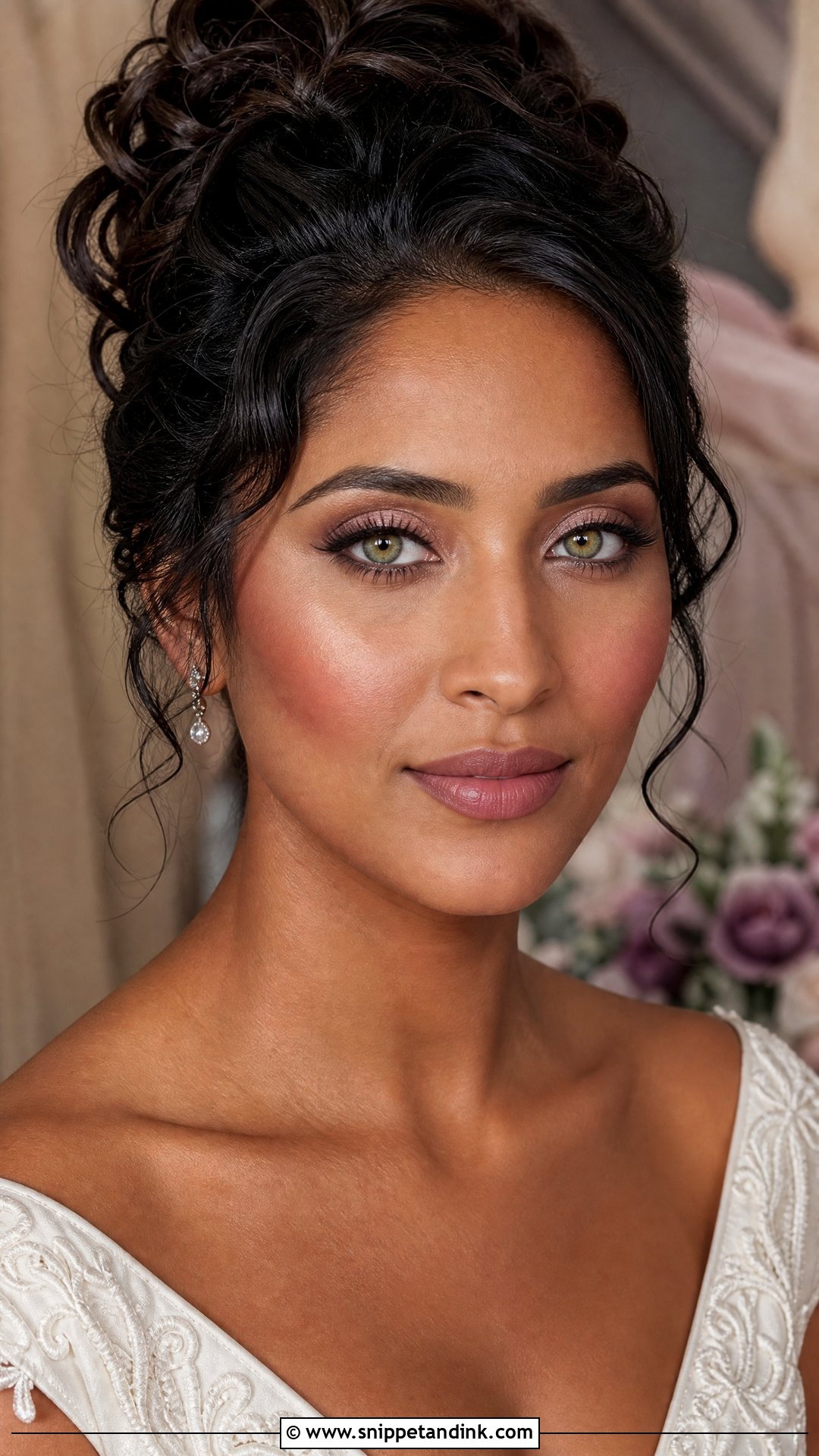 Mauve Natural Bridal Makeup For Green Eyes Brunette - Snippet and Ink - 20 Natural Wedding Makeup for Green Eyes Brunette