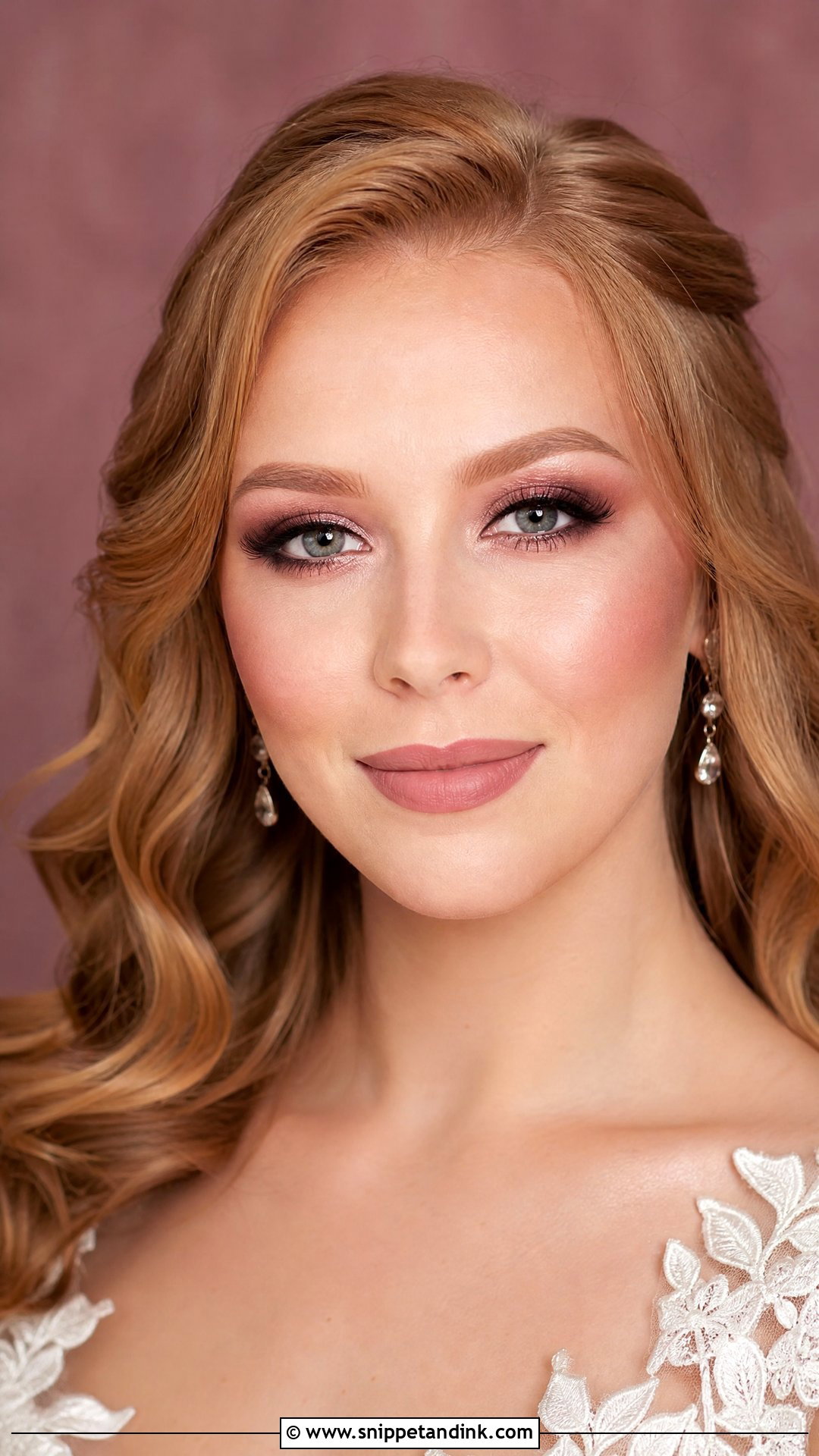 Mauve Smokey Wedding Makeup - Snippet and Ink - 25 Dramatic Wedding Makeup Ideas
