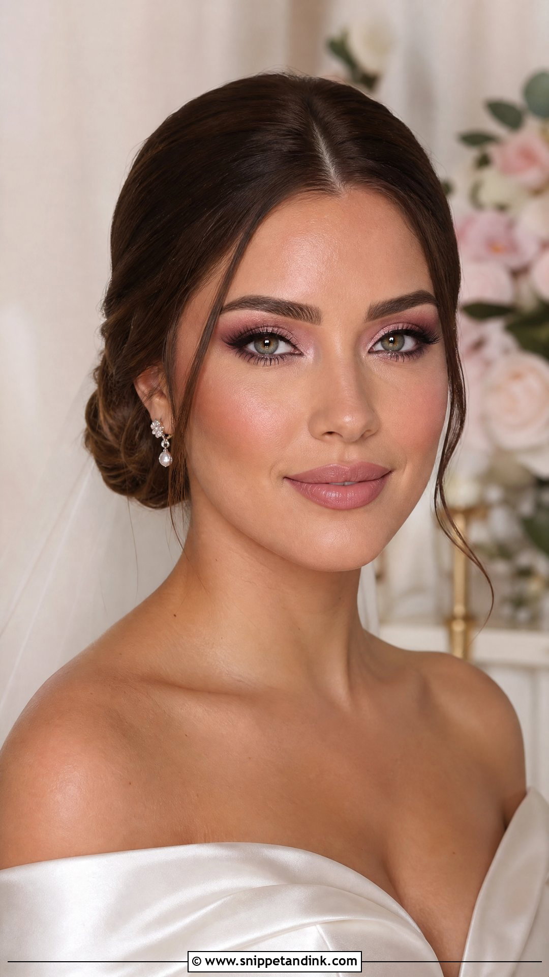 Mauve Soft Glam Bridal Makeup - Snippet and Ink - 20 Mauve Bridal Makeup Ideas