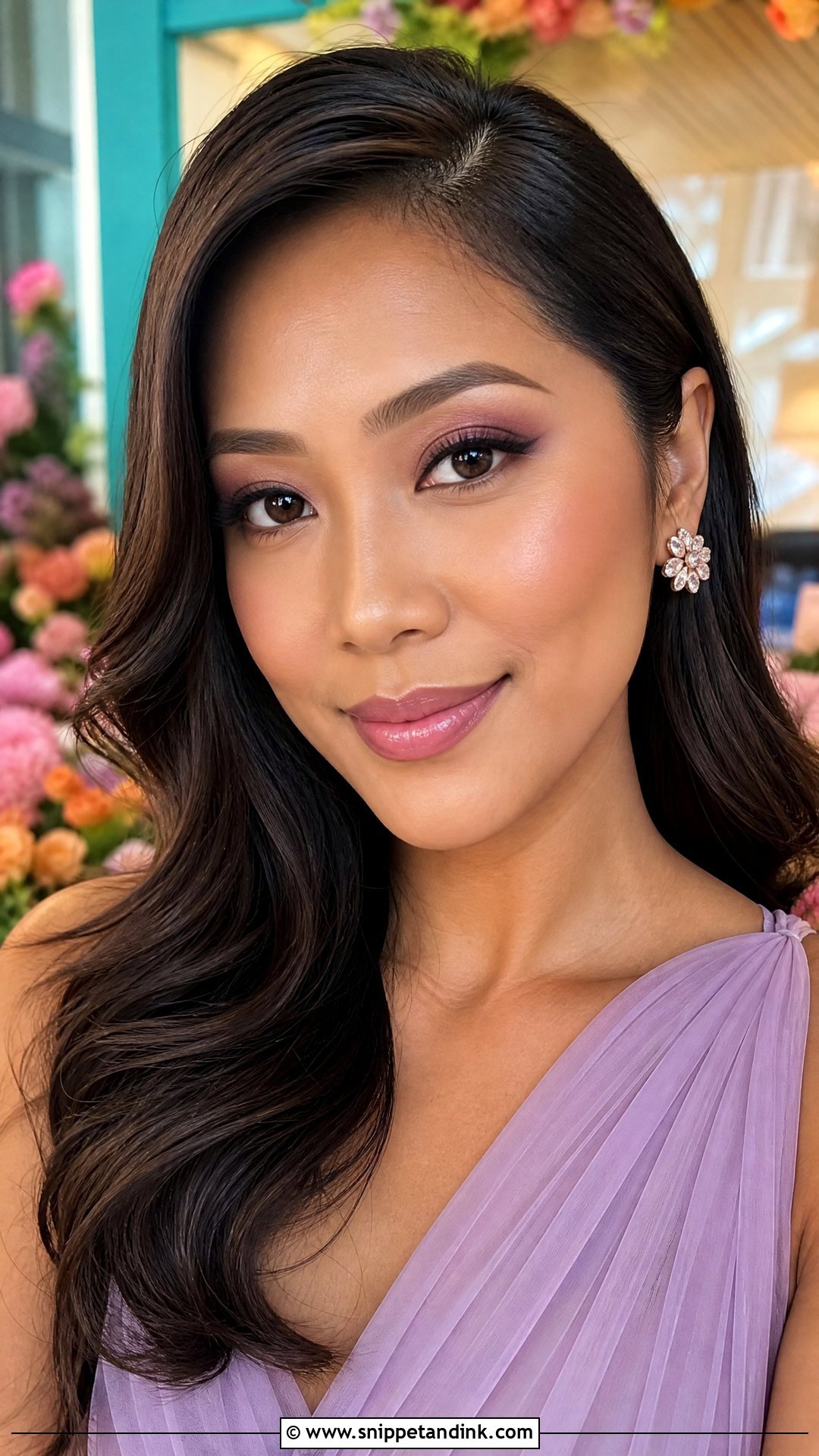 Mauve Summer Wedding Makeup for Brown Eyes - Snippet and Ink - 20 Summer Wedding Makeup for Brown Eyes
