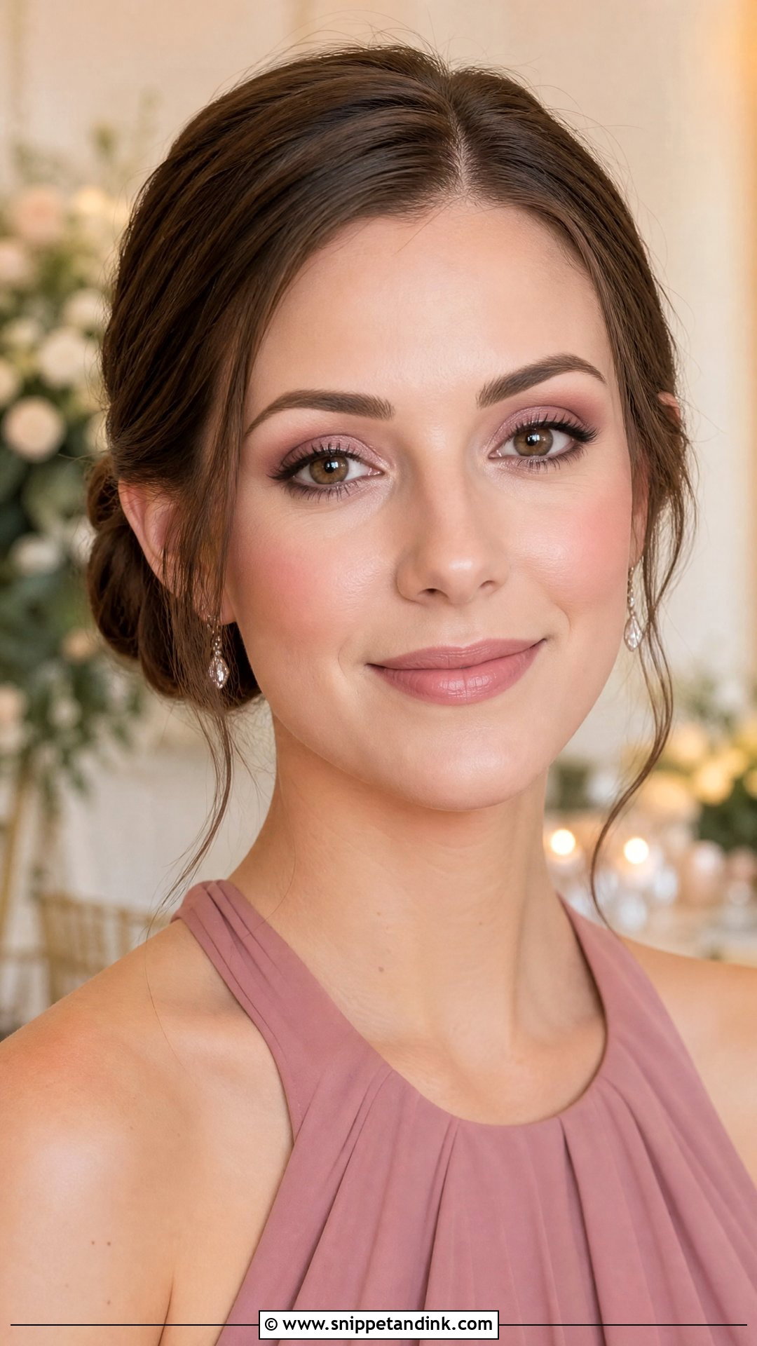 Mauve Wedding Guest Makeup For Brown Eyes - Snippet and Ink - 30 Wedding Guest Makeup for Brown Eyes