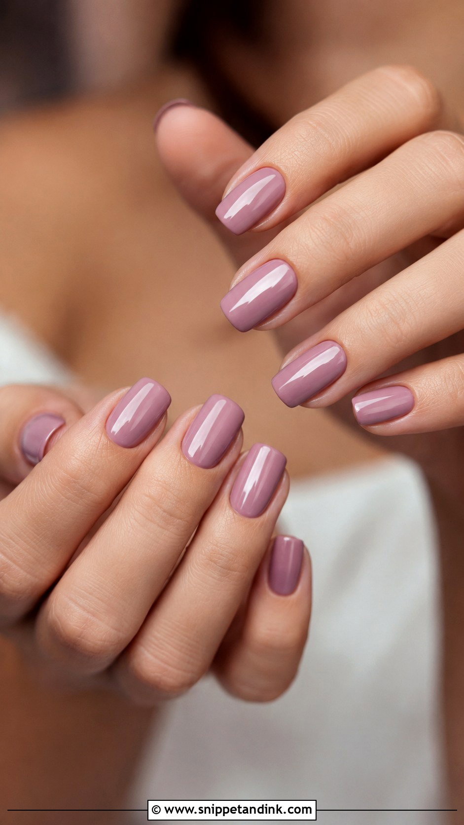 Mauve Wedding Guest Nails - Snippet and Ink - 20 Nail Ideas for Wedding Guest