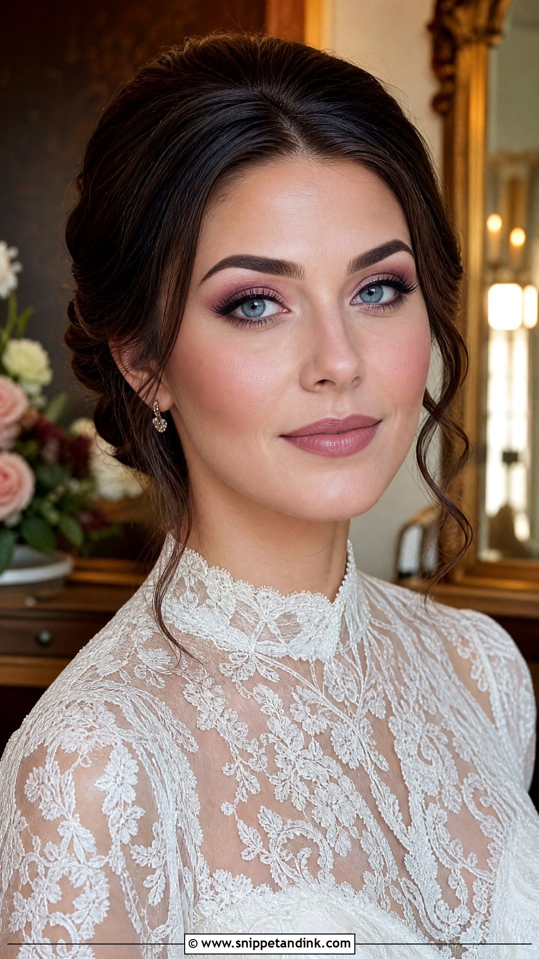 Mauve Wedding Makeup For Blue Eyes - Snippet and Ink - 20 Soft Glam Wedding Makeup for Blue Eyes