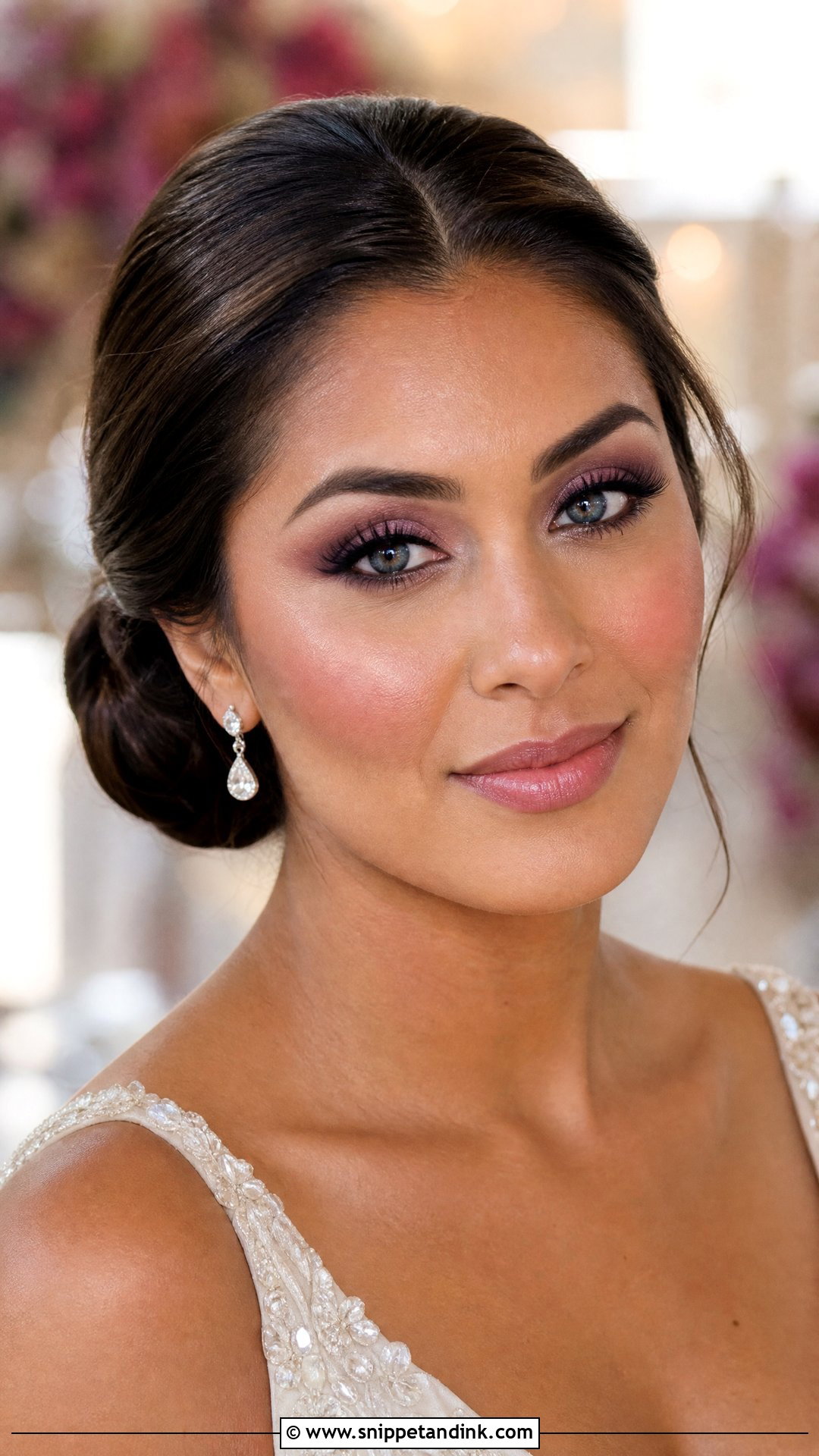 Mauve Wedding Makeup For Blue Eyes And Brown Hair - Snippet and Ink - 20 Wedding Makeup for Blue Eyes and Brown Hair
