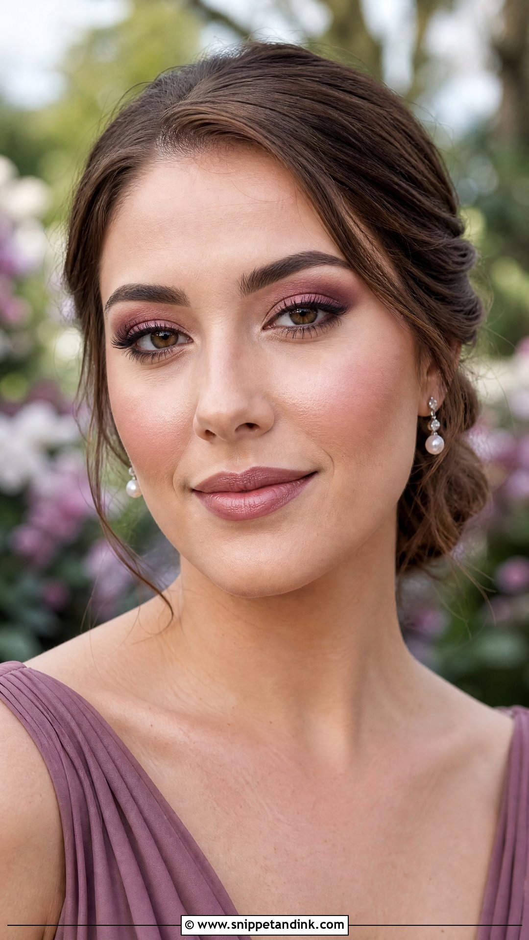 Mauve Winter Wedding Makeup For Brown Eyes - Snippet and Ink - 20 Winter Wedding Makeup for Brown Eyes