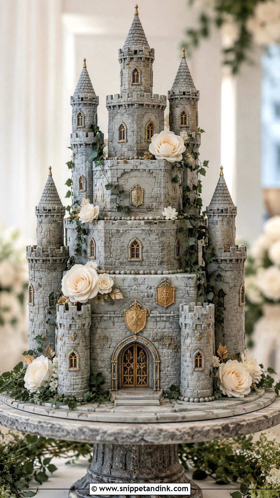 Medieval Castle Wedding Cake - Snippet and Ink - 20 Castle Cakes for Wedding