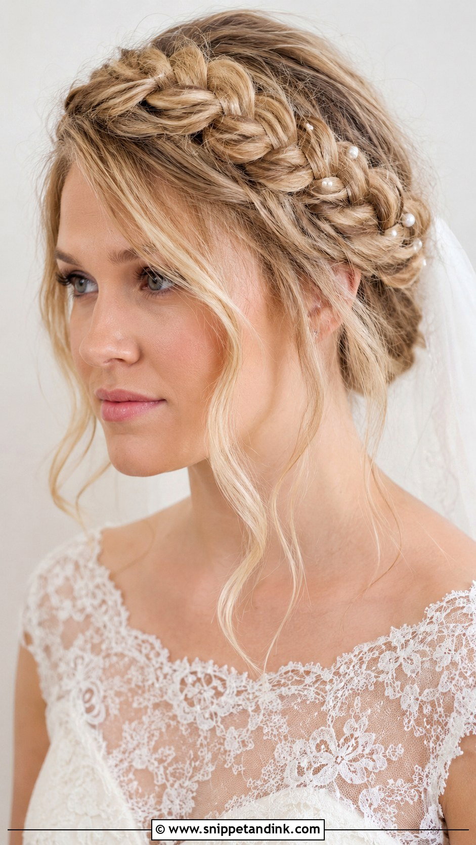 Medieval Crown Braid Wedding Hair - Snippet and Ink - 20 Medieval Wedding Hair Ideas