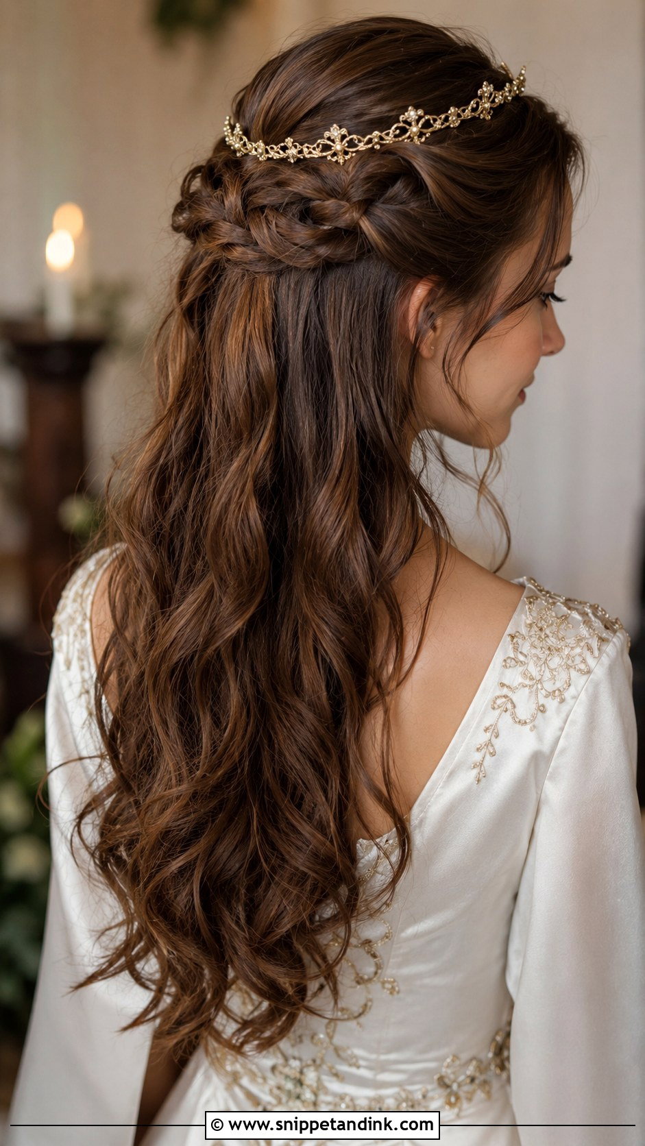 Medieval Half Up Half Down Wedding Hair - Snippet and Ink - 20 Medieval Wedding Hair Ideas