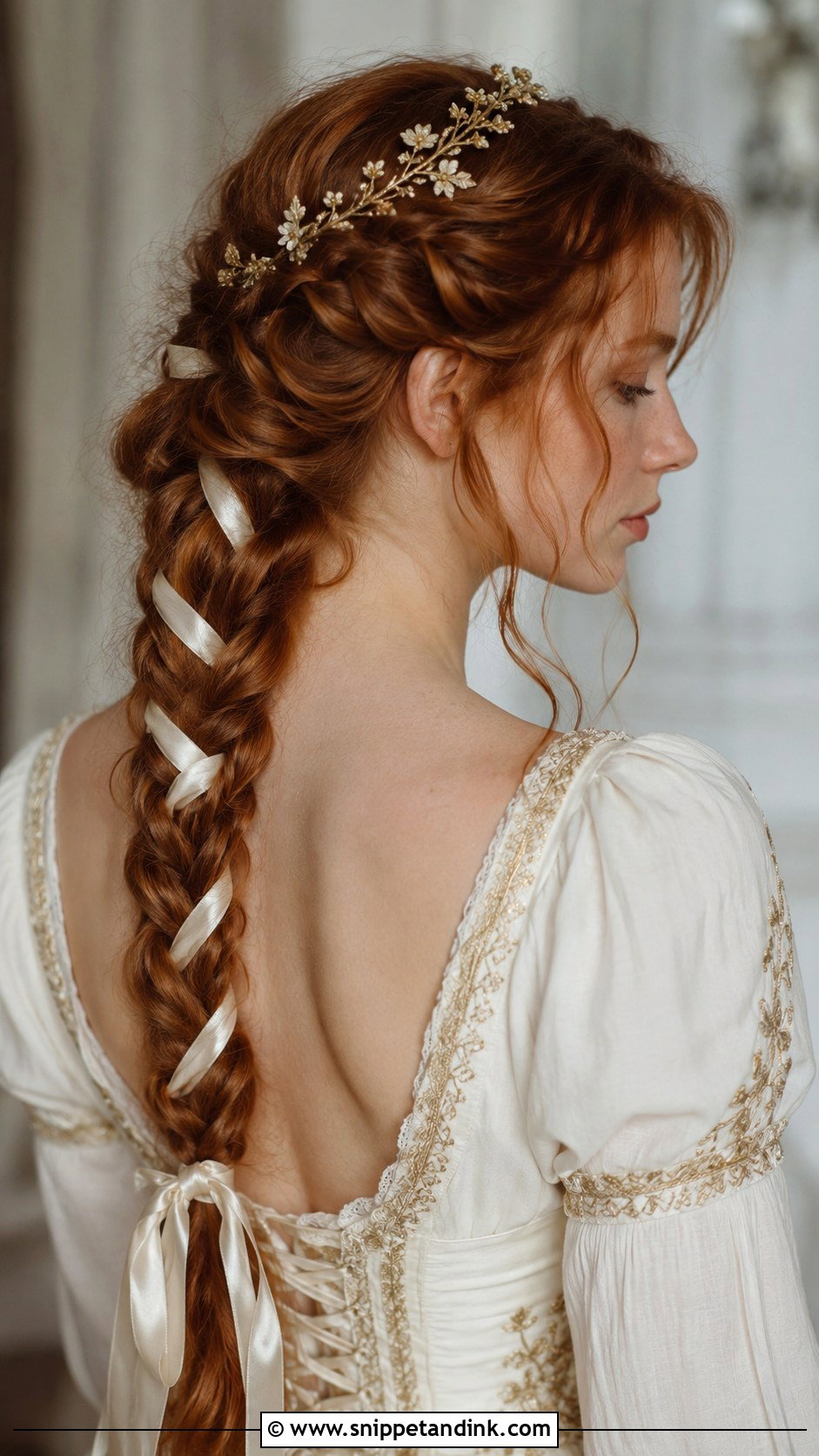 Medieval Wedding Hair With Ribbon - Snippet and Ink - 20 Medieval Wedding Hair Ideas