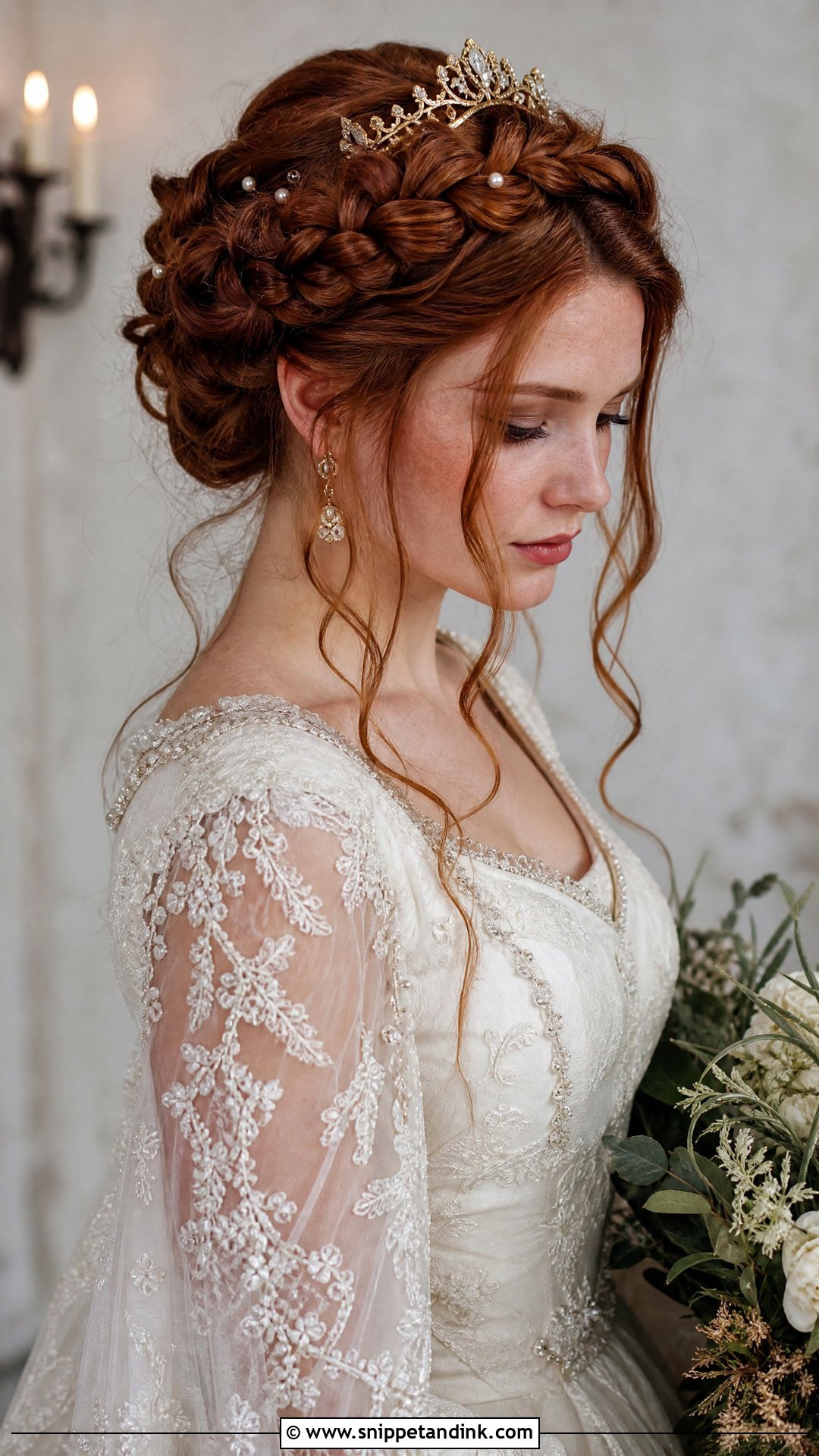 Medieval Wedding Hairstyle With Crown Braid - Snippet and Ink - 15 Fantasy Wedding Hairstyles