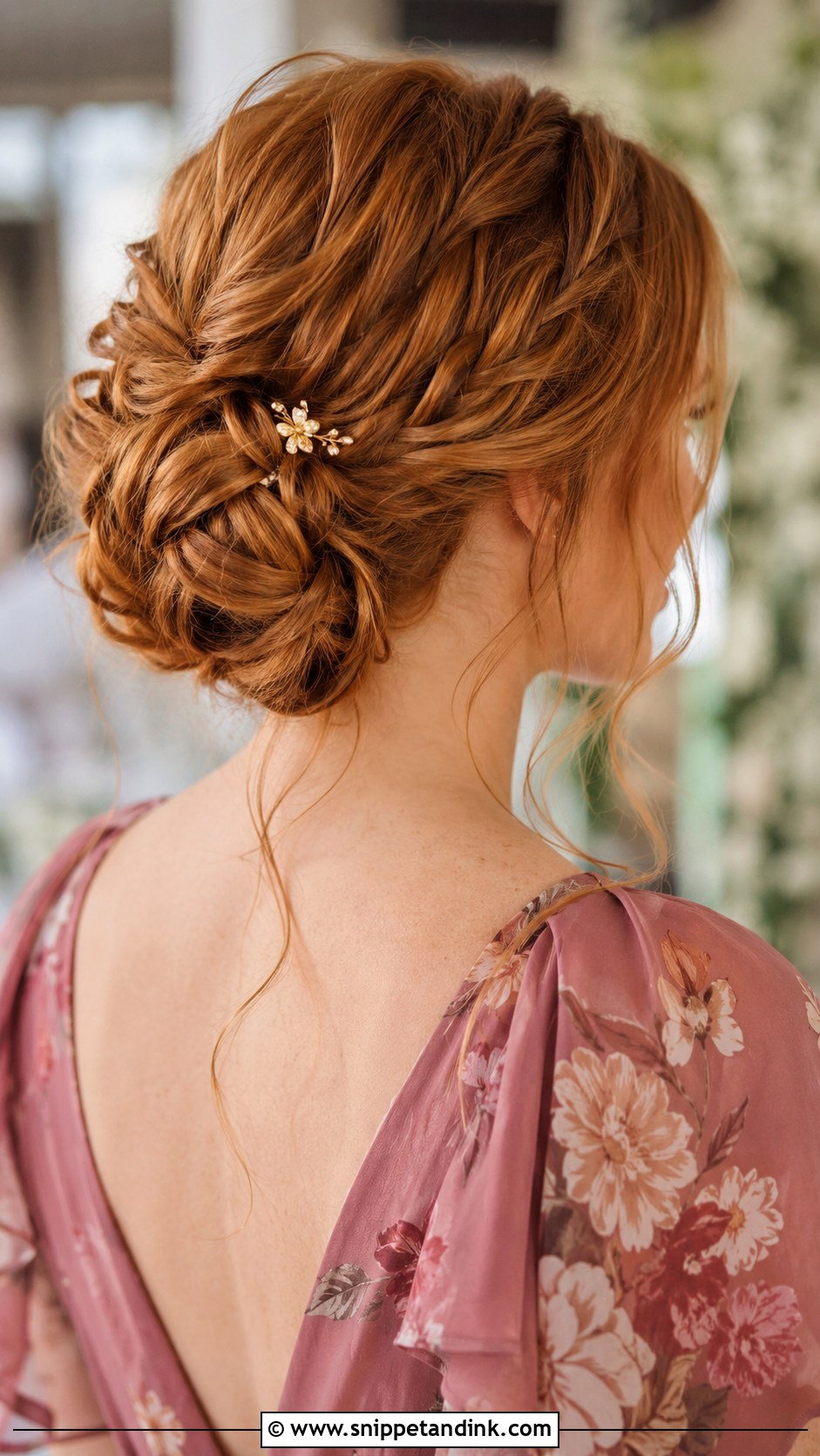 Medium Boho Updo Wedding Guest Hairstyle - Snippet and Ink - 15 Medium Updo Wedding Guest Hairstyles