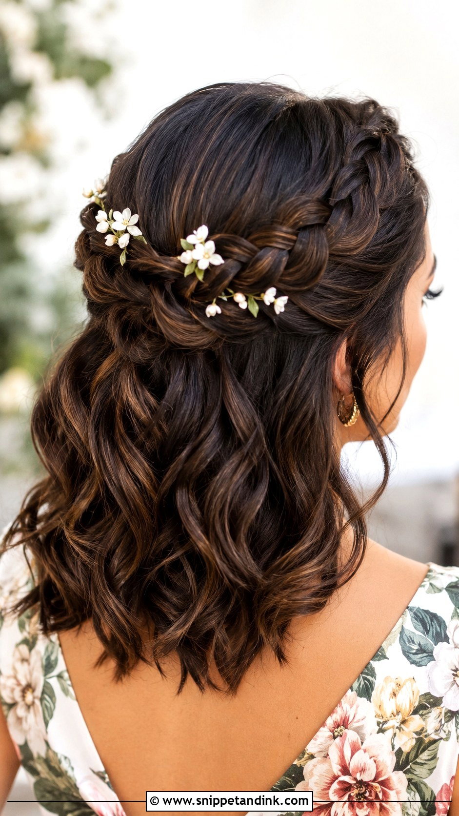 Medium Braided Crown Wedding Guest Hair - Snippet and Ink - 20 Easy Medium Wedding Guest Hair Ideas