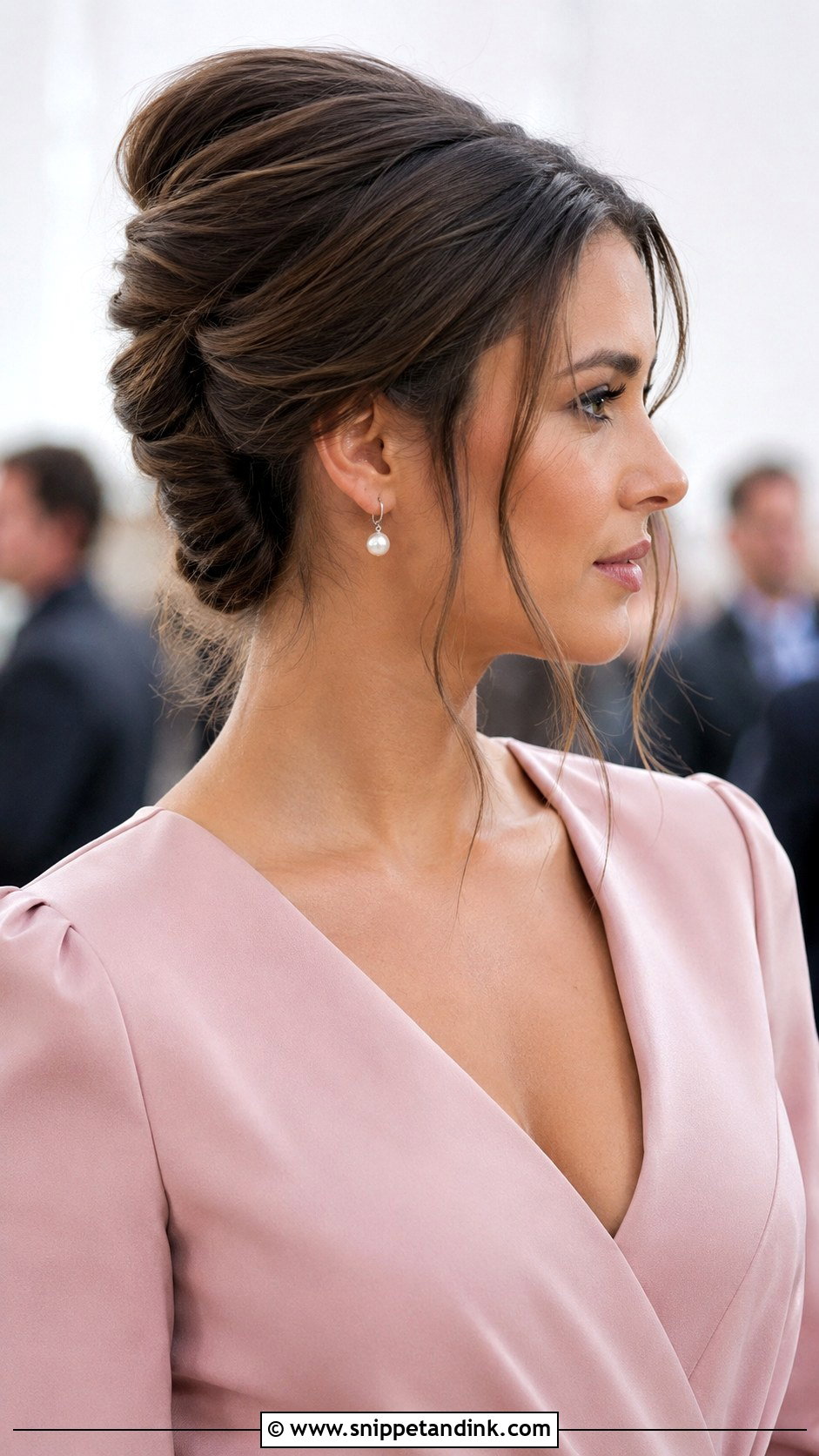 Medium French Twist Wedding Guest Hair - Snippet and Ink - 20 Easy Medium Wedding Guest Hair Ideas