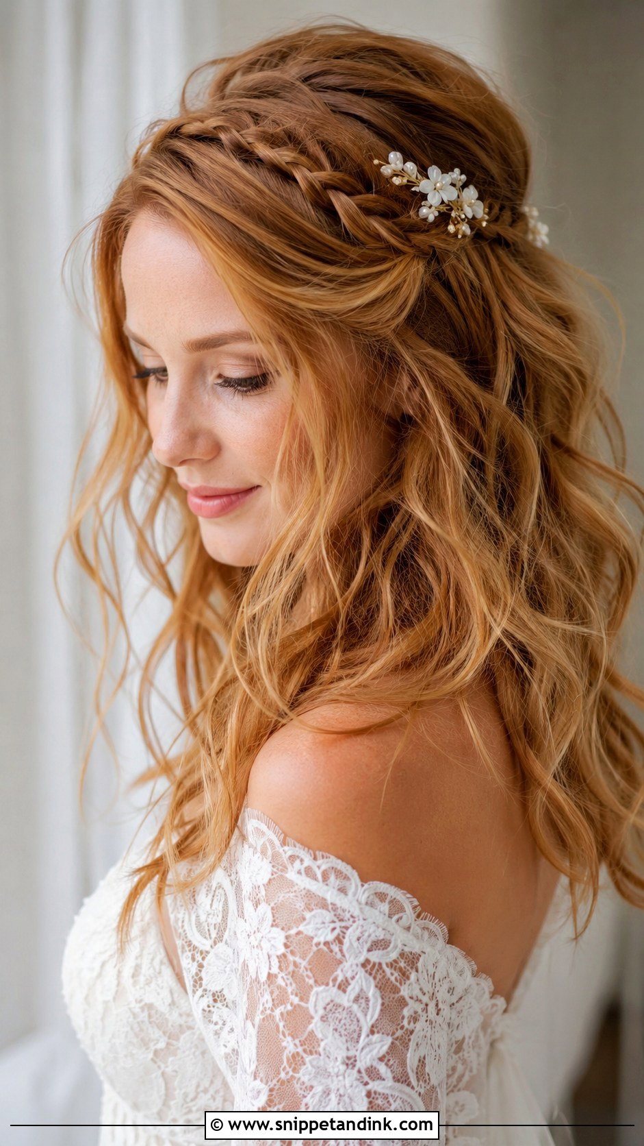 Medium Hair Boho Bridal Waves - Snippet and Ink - 20 Medium Hair Bridal Waves