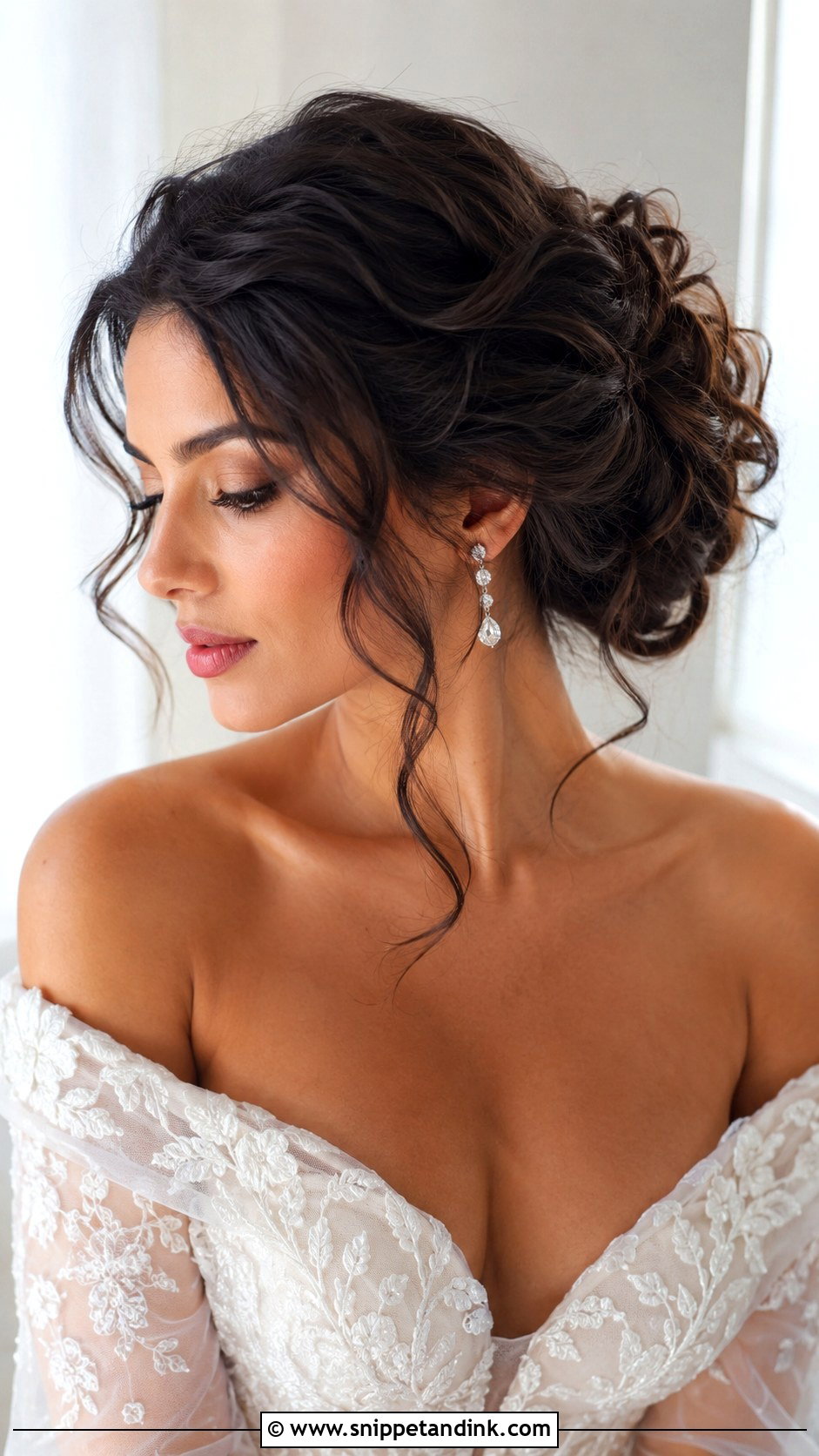 Medium Hair Bridal Textured Updo - Snippet and Ink - 20 Medium Hair Bridal Hairstyles