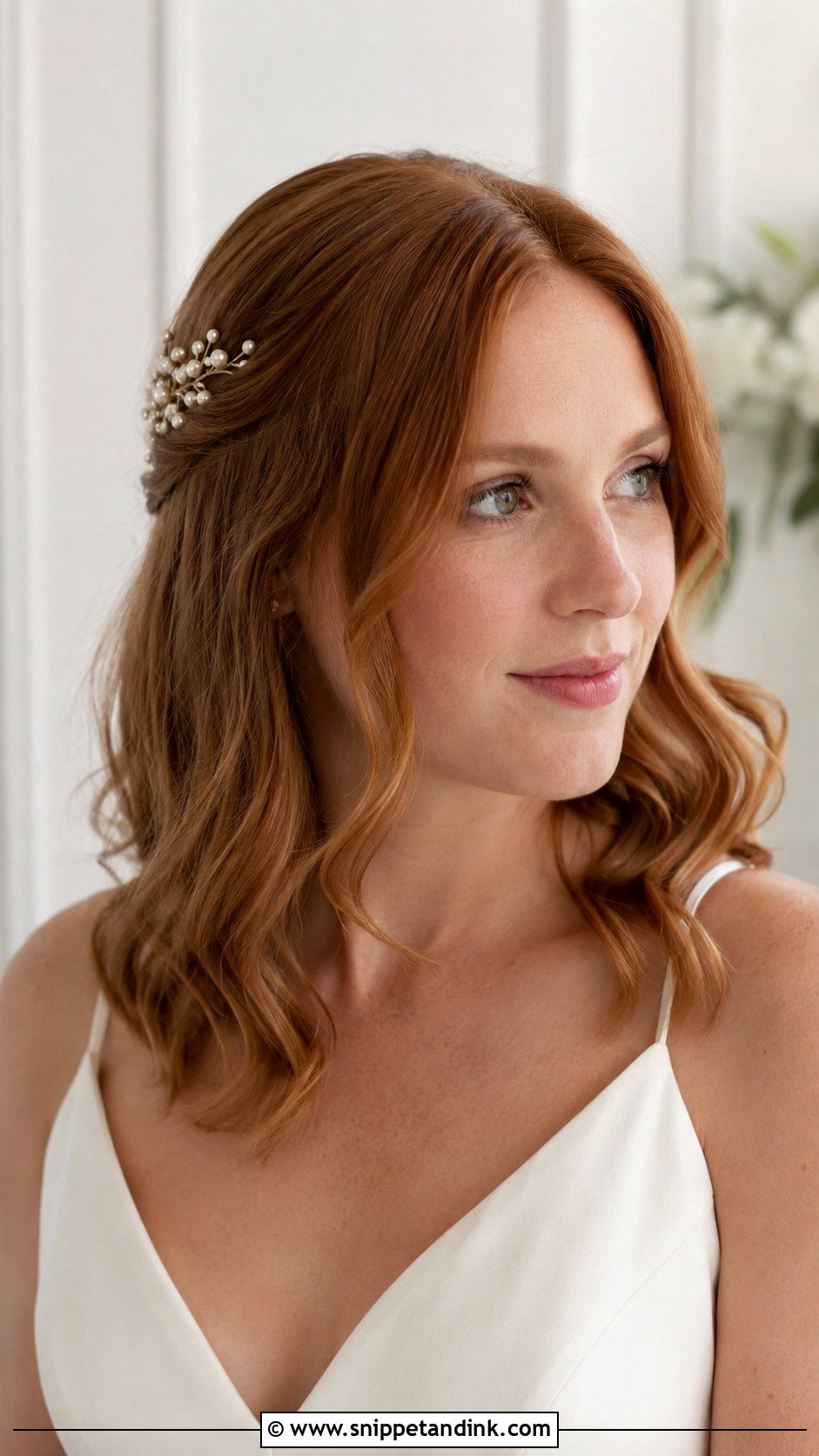 Medium Hair Bride Soft Waves - Snippet and Ink - 20 Medium Hair Bride Ideas