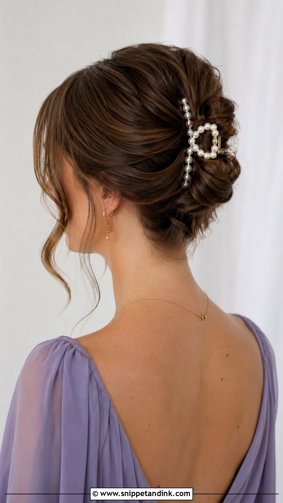 Medium Hair Bridesmaid Claw Clip Updo - Snippet and Ink - 20 Medium Hair Bridesmaid Hairstyles