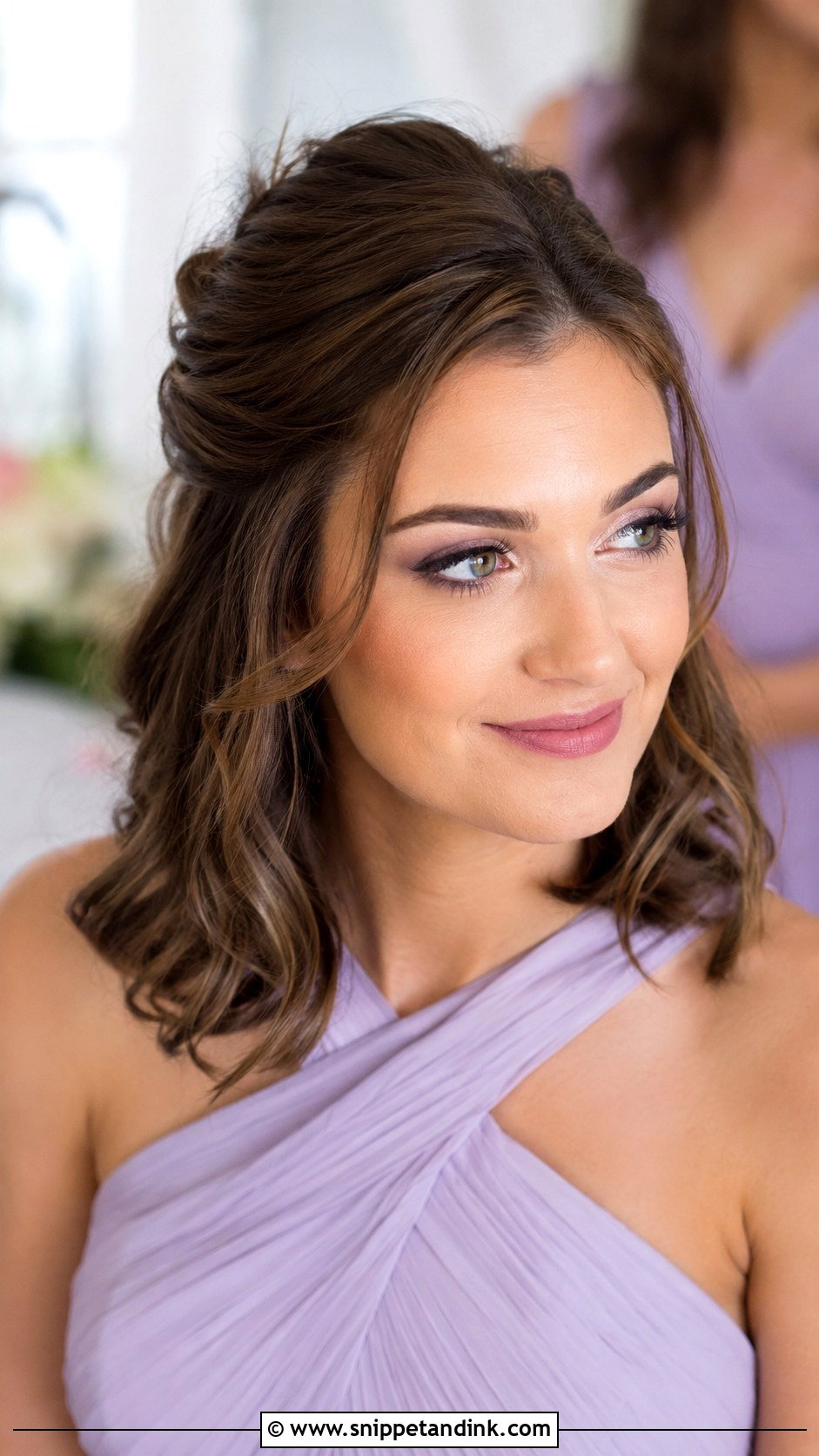 Medium Hair Bridesmaid Hairstyle - Snippet and Ink - 25 Simple Bridesmaid Hairstyles