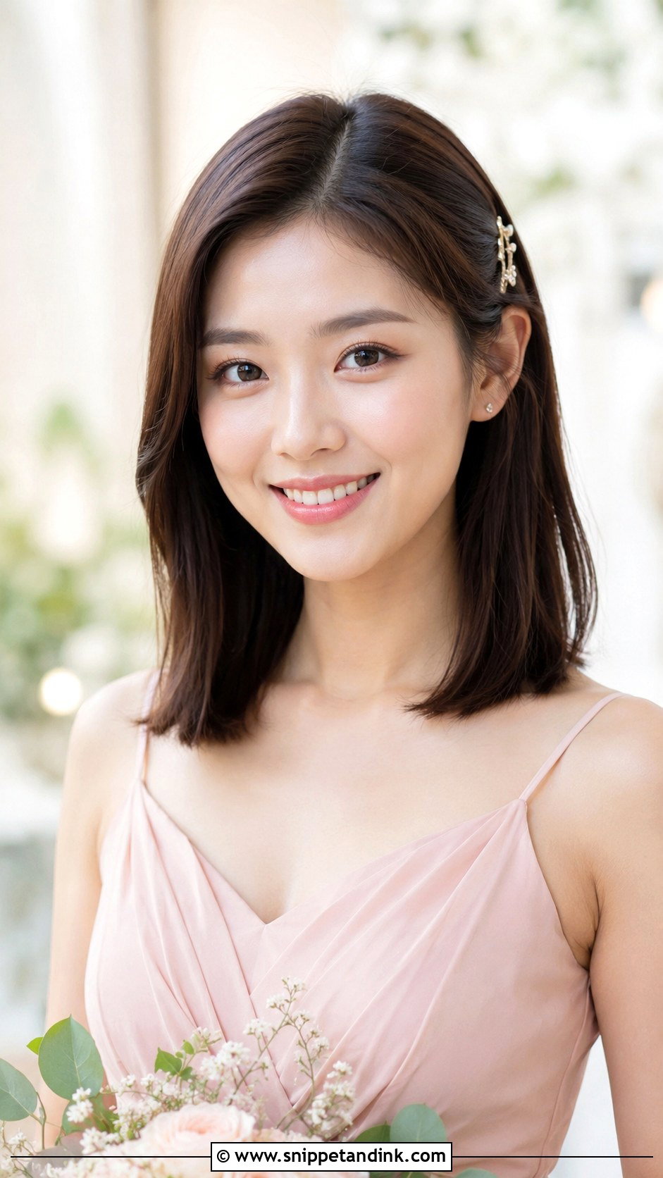 Medium Hair Bridesmaid Straight Lob - Snippet and Ink - 20 Medium Hair Bridesmaid Hairstyles
