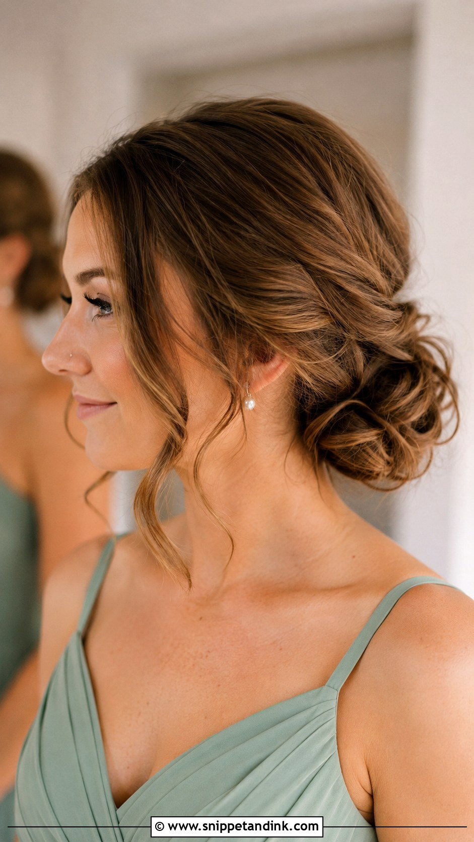 Medium Hair Bridesmaid Updo - Snippet and Ink - 20 Updo Hairstyles for Wedding Bridesmaid