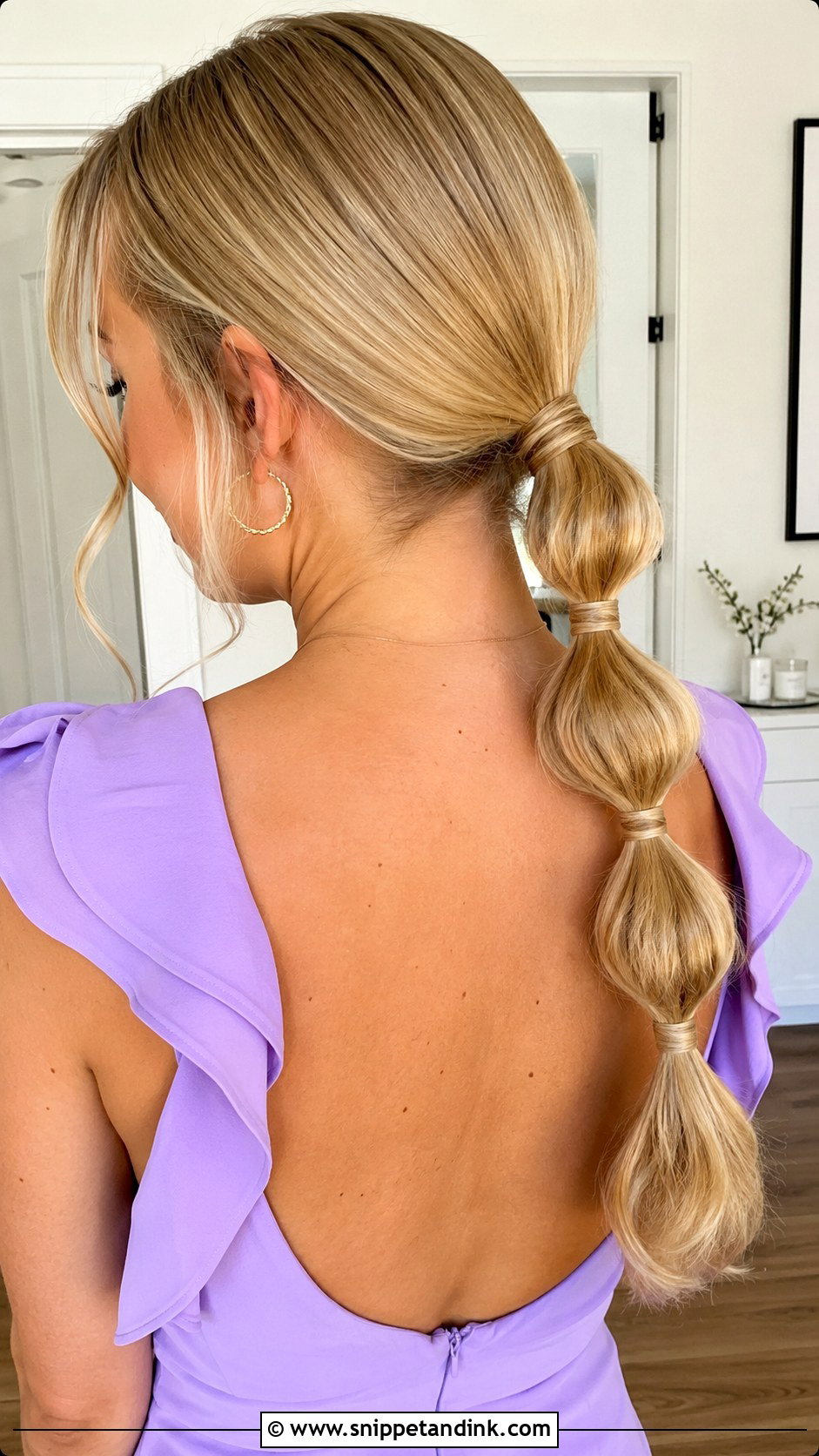 Medium Hair Bubble Ponytail Wedding Guest - Snippet and Ink - 20 Medium Hair Styles Wedding Guest