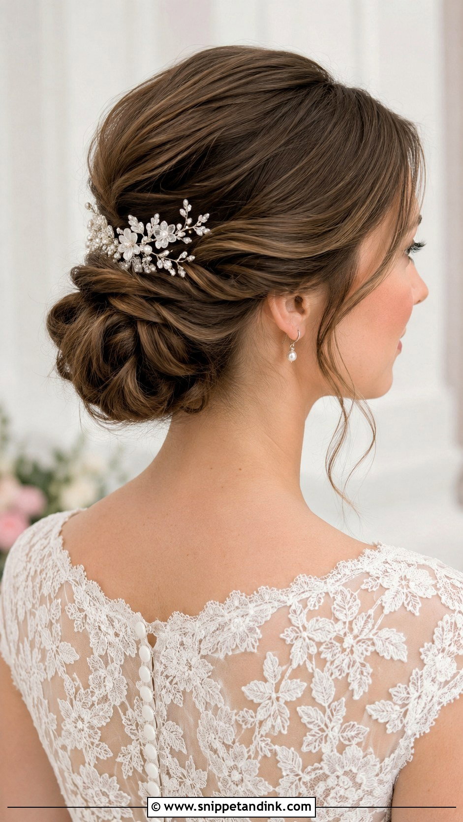 Medium Hair Chignon Wedding Hairstyle - Snippet and Ink - 20 Medium Hair Styles for Wedding