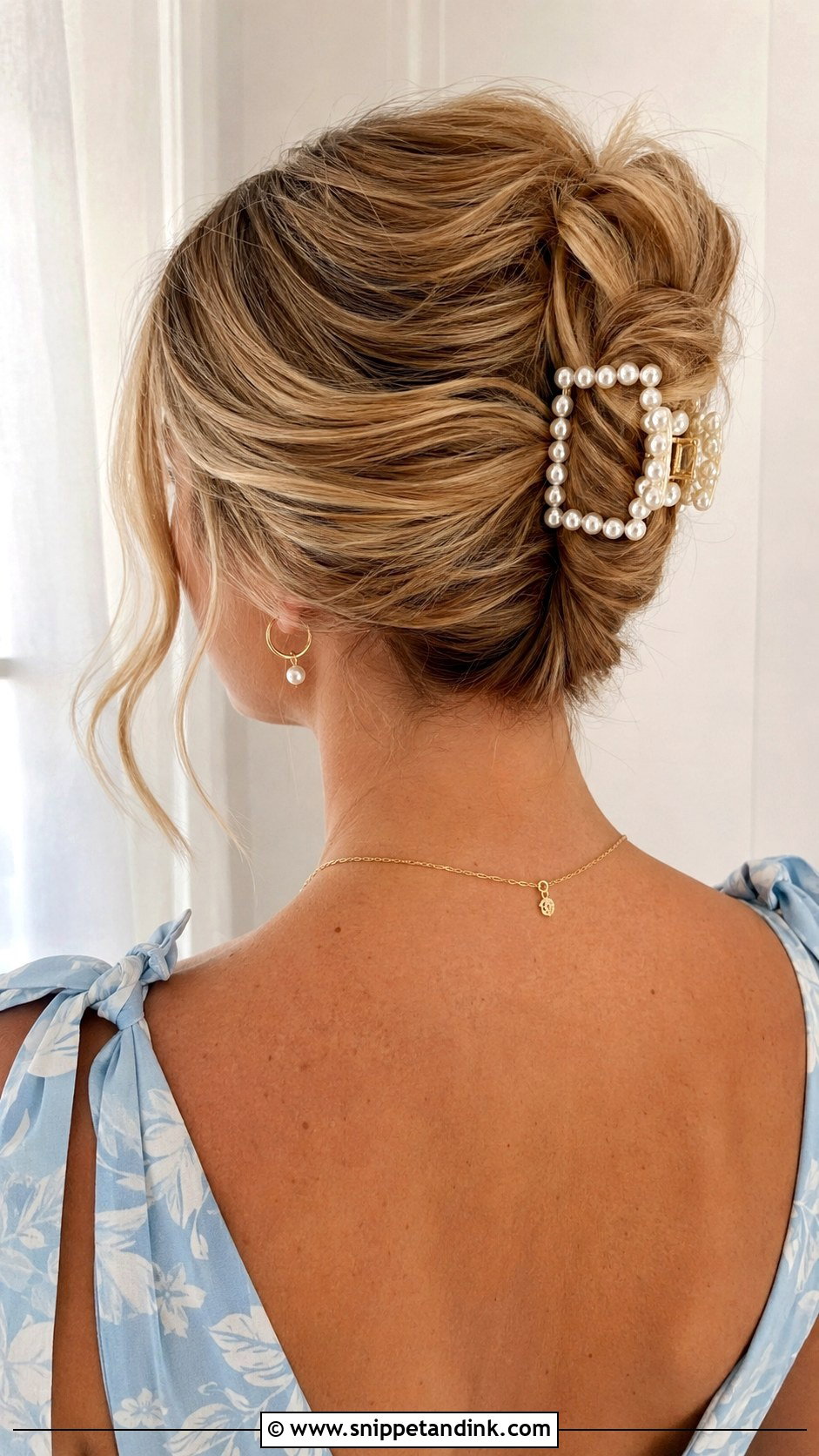 Medium Hair Claw Clip Wedding Guest - Snippet and Ink - 20 Medium Hair Styles Wedding Guest