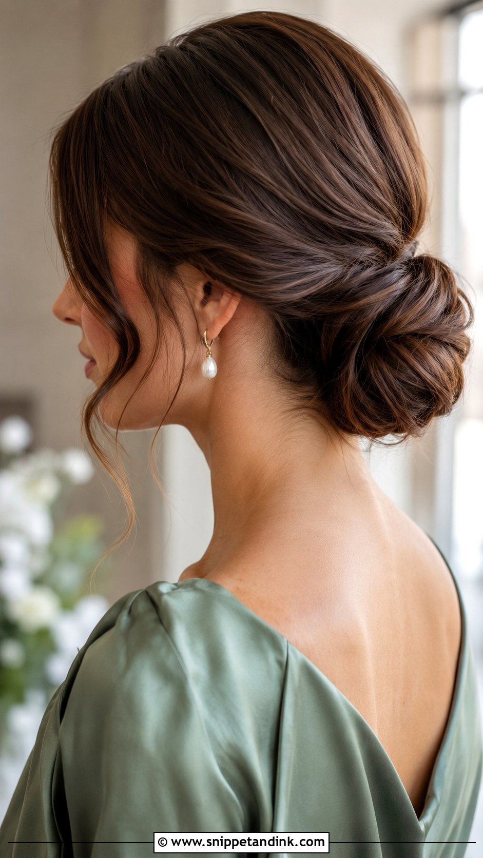 Medium Hair Low Bun Wedding Guest - Snippet and Ink - 15 Medium Hair Wedding Guest Ideas