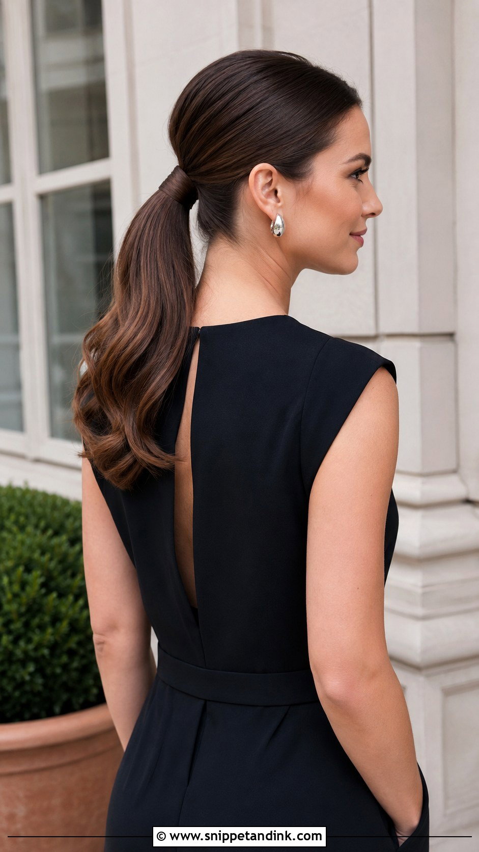 Medium Hair Sleek Ponytail Wedding Guest - Snippet and Ink - 15 Medium Hair Wedding Guest Ideas
