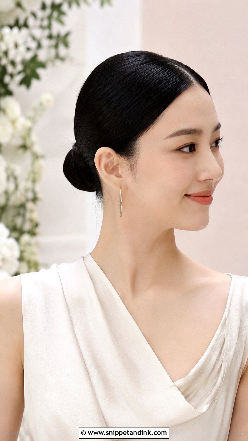 Medium Hair Slicked Bun Wedding Guest - Snippet and Ink - 20 Medium Hair Styles Wedding Guest