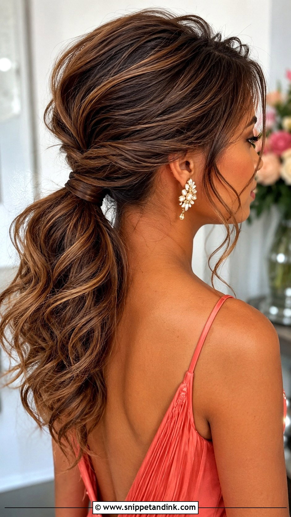 Medium Hair Textured Ponytail Wedding Guest - Snippet and Ink - 20 Medium Hair Styles Wedding Guest
