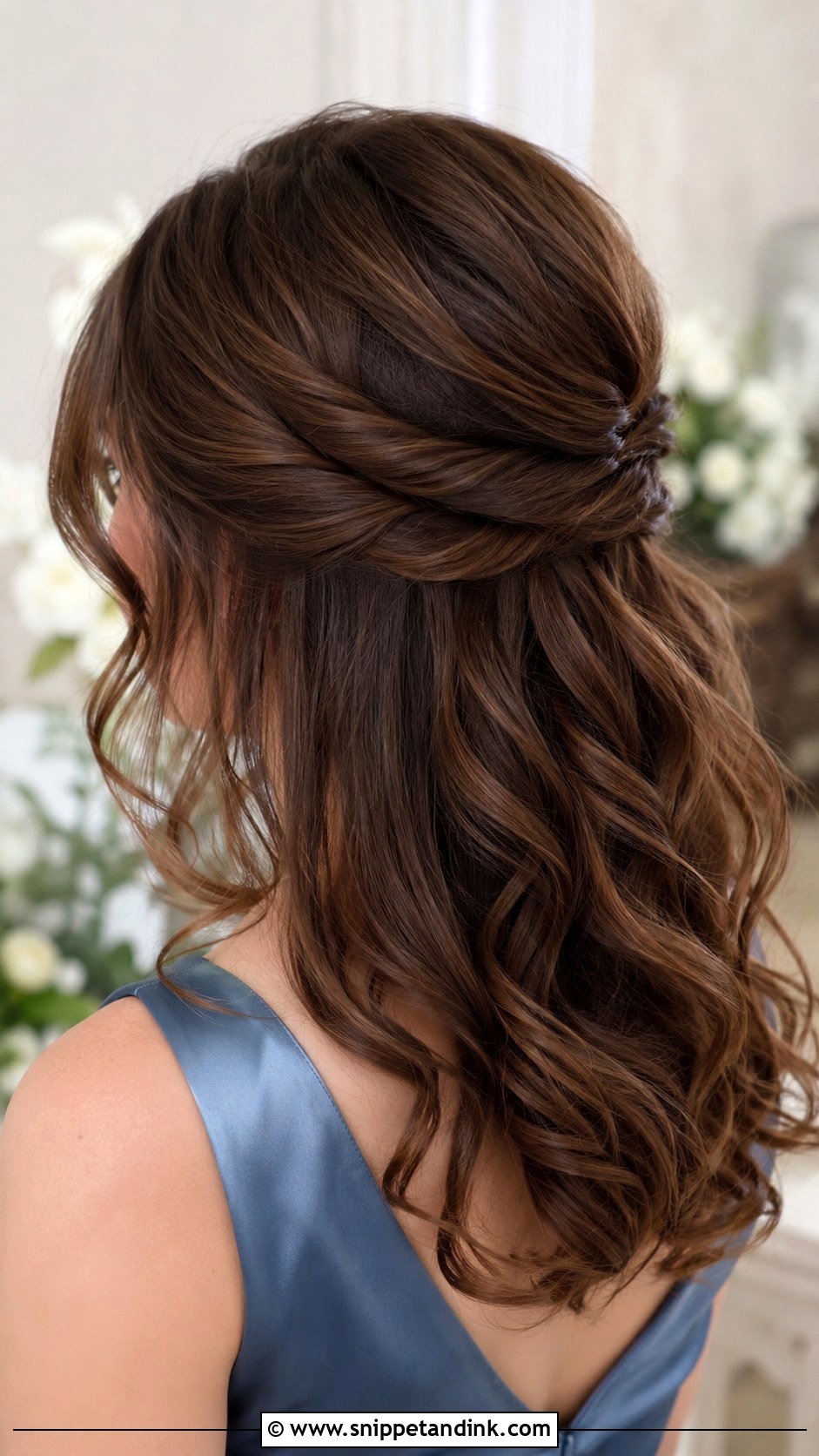 Medium Half Up Half Down Bridesmaid Hair With Twists - Snippet and Ink - 20 Bridesmaid Hairstyles Half Up Half Down Medium