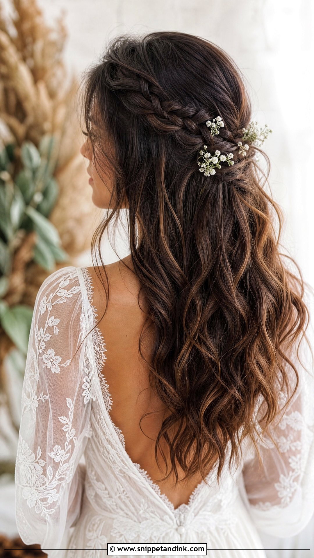 Medium Length Boho Wedding Hair - Snippet and Ink - 15 Bride Hairstyles for Medium Length Hair