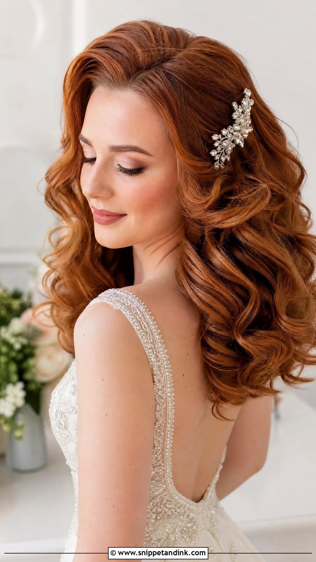 Medium Length Bridal Curls With Volume - Snippet and Ink - 20 Medium Length Bridal Hair Down Ideas