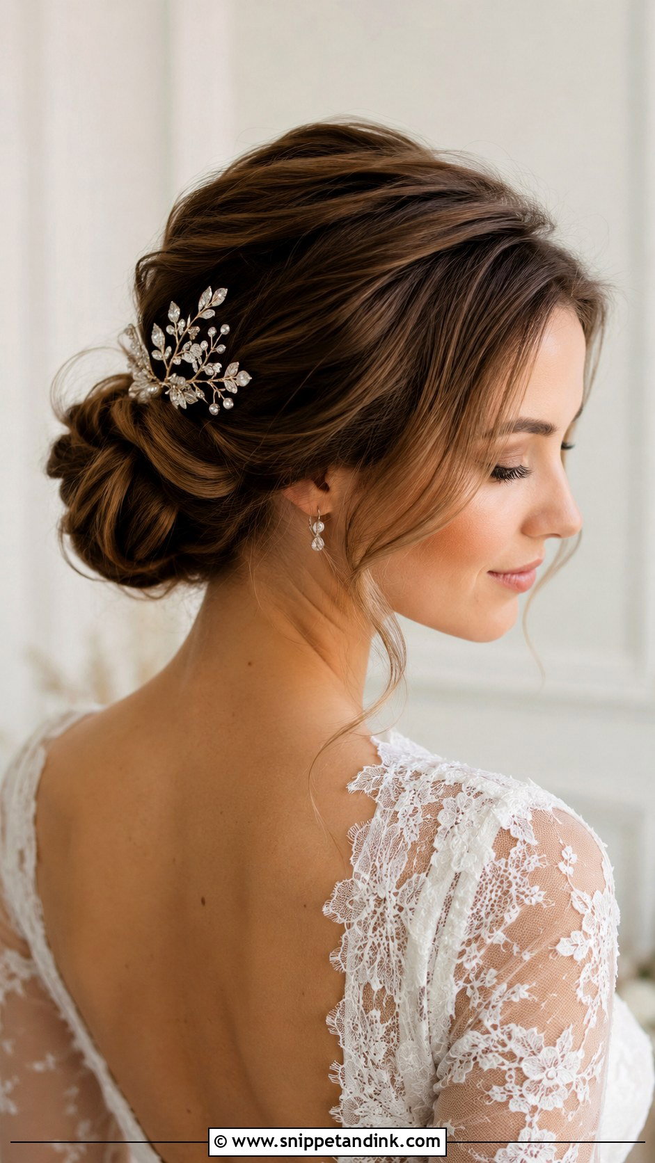 Medium Length Bridal Twisted Updo - Snippet and Ink - 15 Simple Bridal Hair Medium Length Ideas