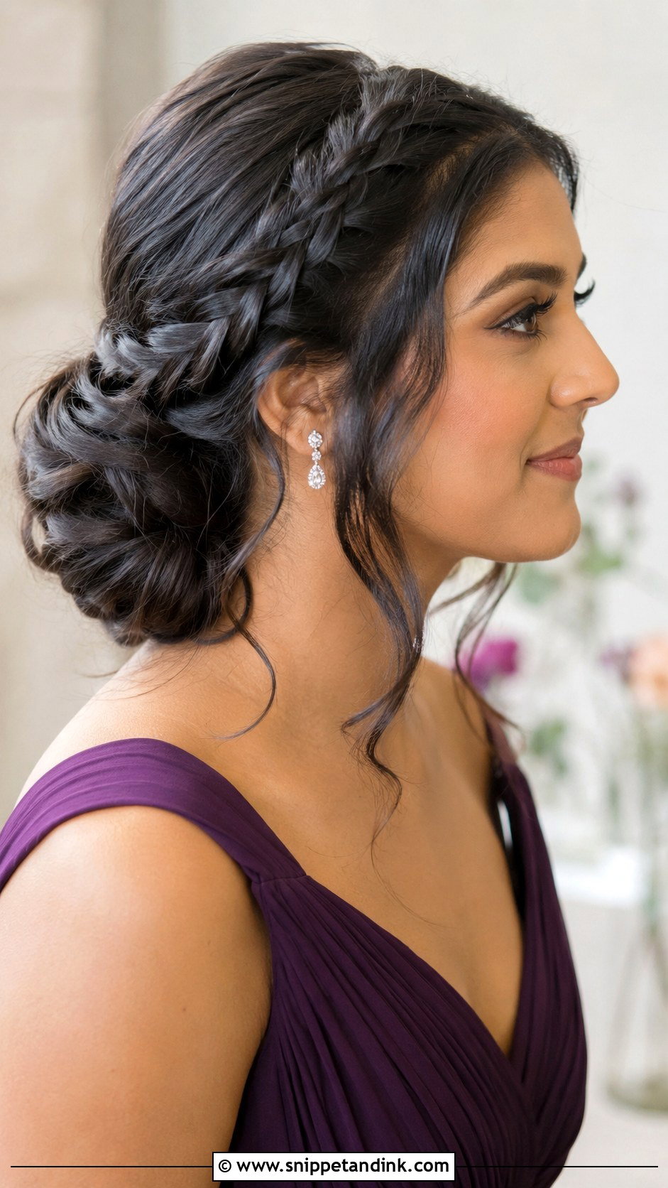 Medium Length Bridesmaid Hair With Braided Bun - Snippet and Ink - 20 Bridesmaid Hair Styles Medium Length